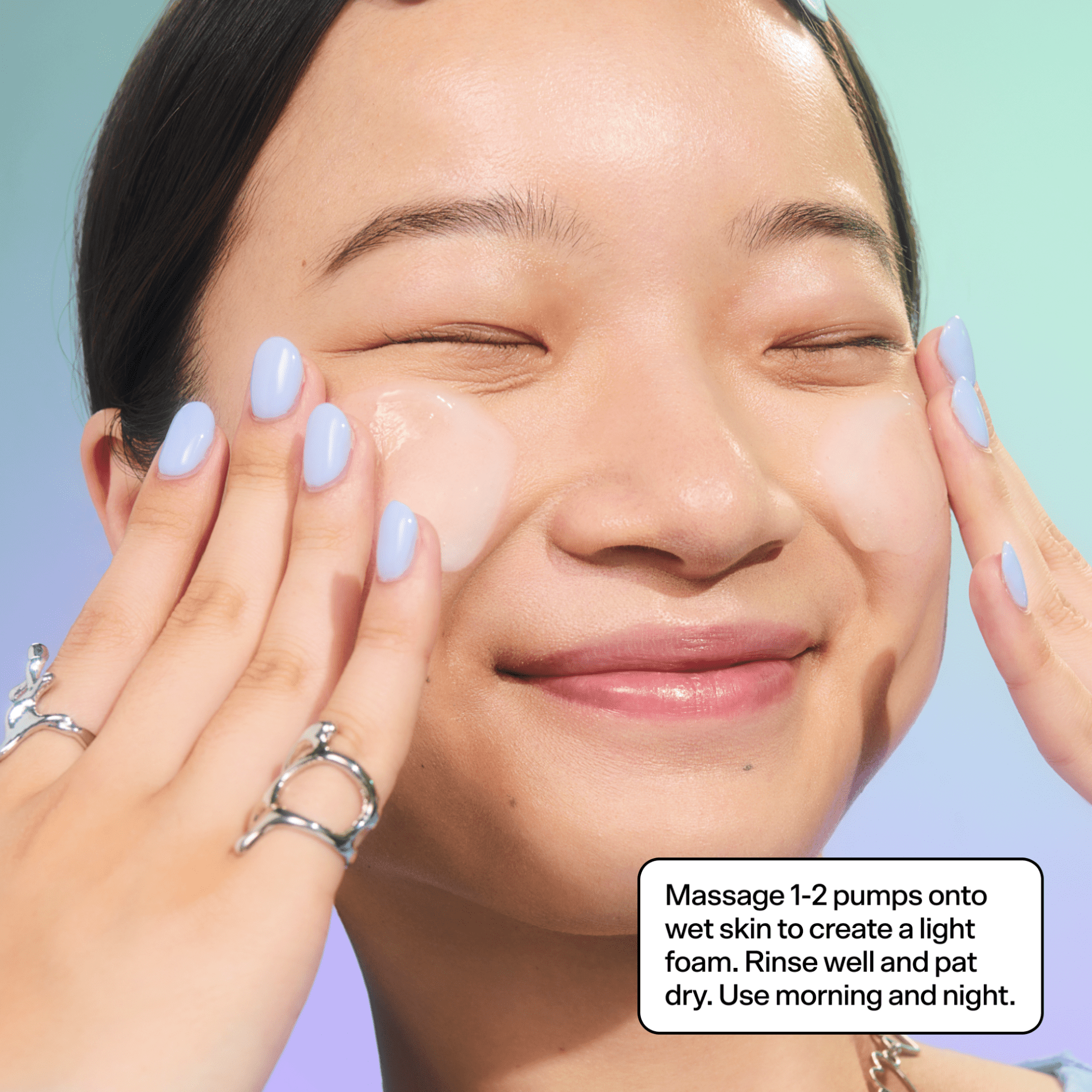 Bubble Skincare Soft Launch Cream Cleanser, Hydrating Face Wash for All Skin Types (4.2 fl oz) mdr3y