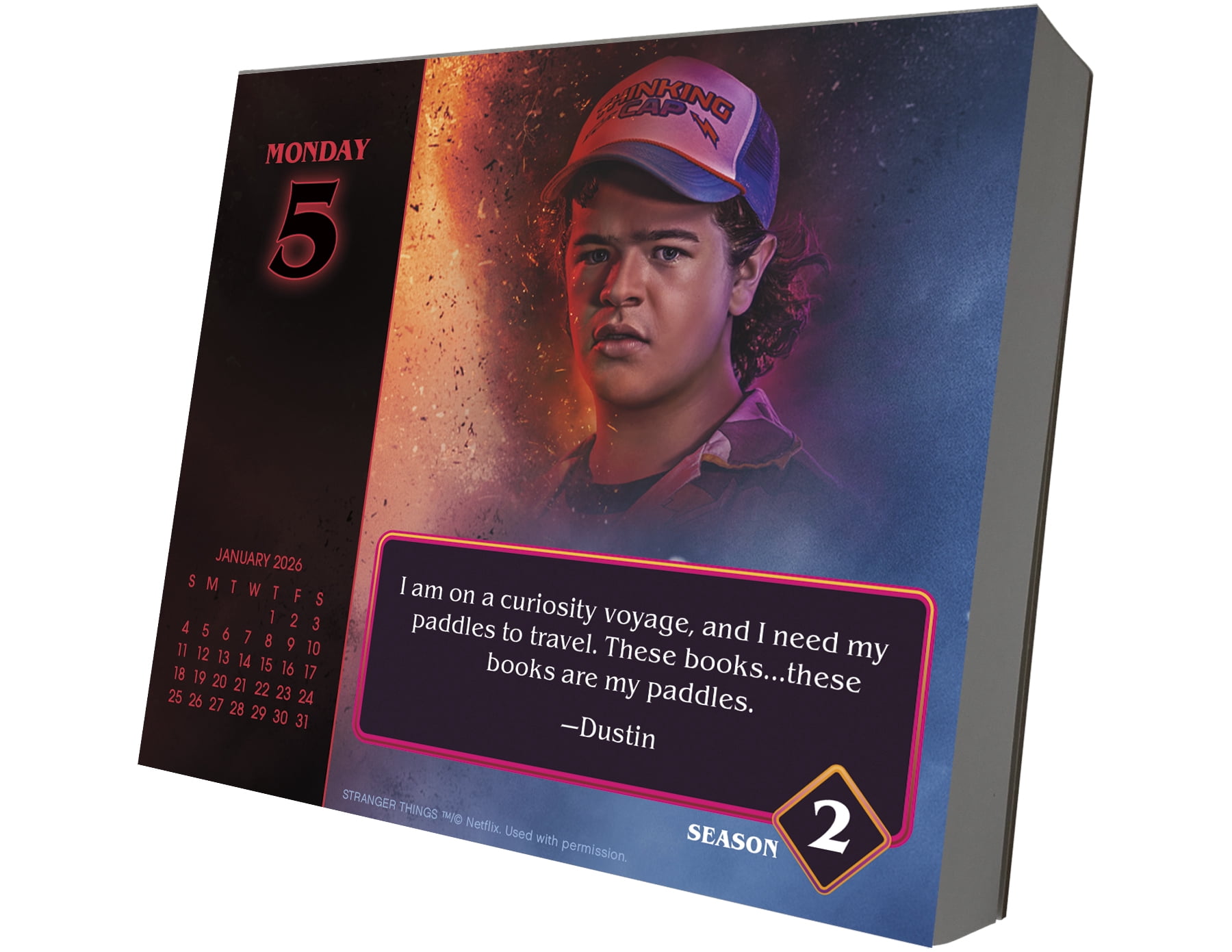 Trends International Netflix Stranger Things 2026 Wall Calendar and Daily Desk Box Calendar Set (Multi-Color, 2-Piece) pwcfk