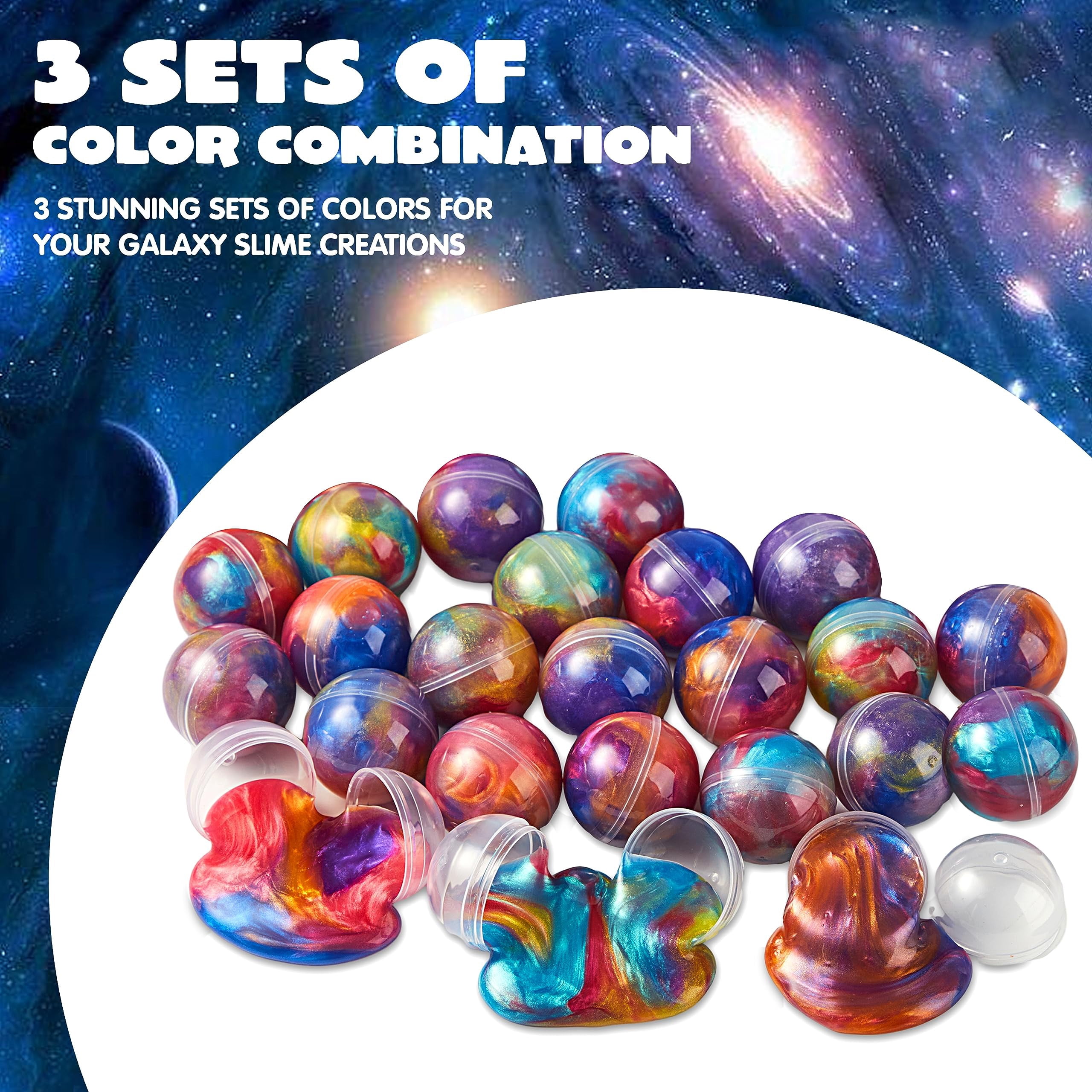 Joyfy Galaxy Slime Balls Sensory Activity Set (Multicolor, 24 Pieces) 7n5t4