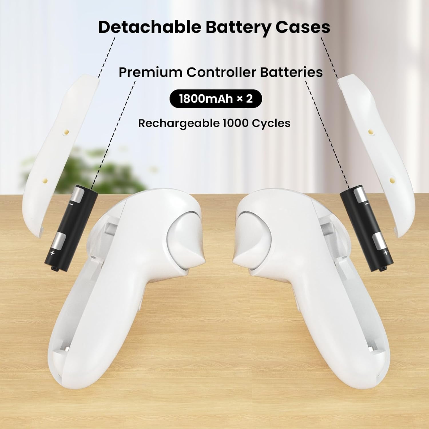 Prociv VR Charging Dock for Meta Quest 3, Magnetic Charging Station with RGB Light and Rechargeable Batteries (White, 1 Pack) iq375