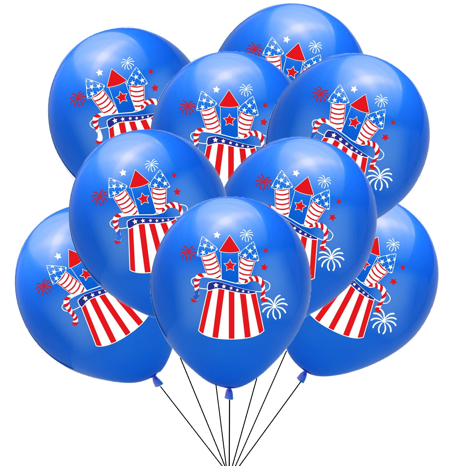 Twfbrm 4th of July Patriotic Party Balloons Set, Red White and Blue Latex Decorations with Confetti (30 Pack, 12 in) o3nw4