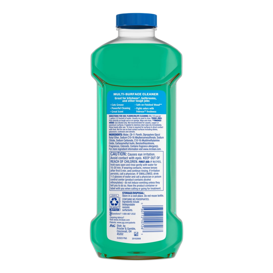 Mr. Clean 2X Concentrated Multi-Surface Cleaner with Febreze Meadows & Rain Scent (23 fl oz) qk1ti
