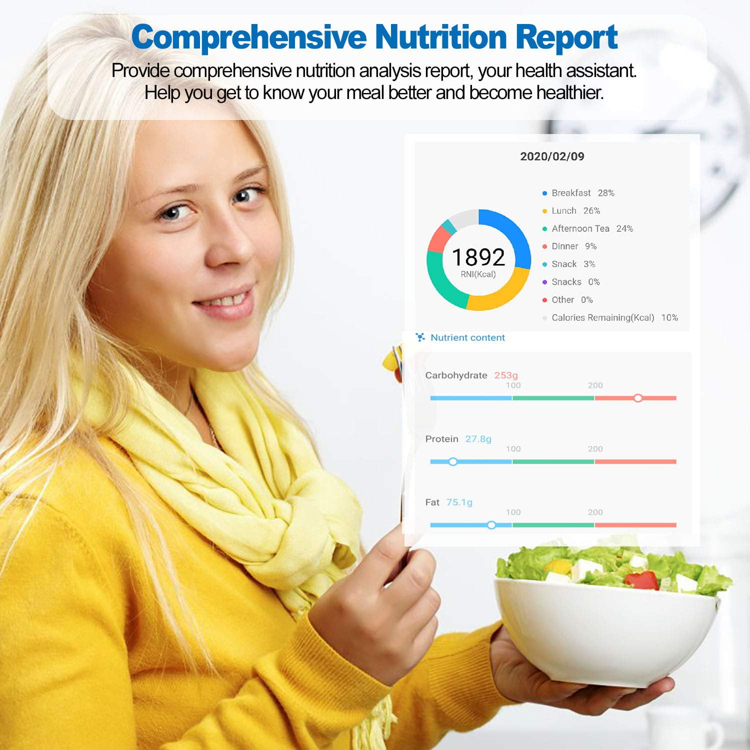 RENPHO Smart Digital Food Scale with Bluetooth App Connectivity, Stainless Steel Kitchen Nutrition Tracker (11 lbs) rxzs8