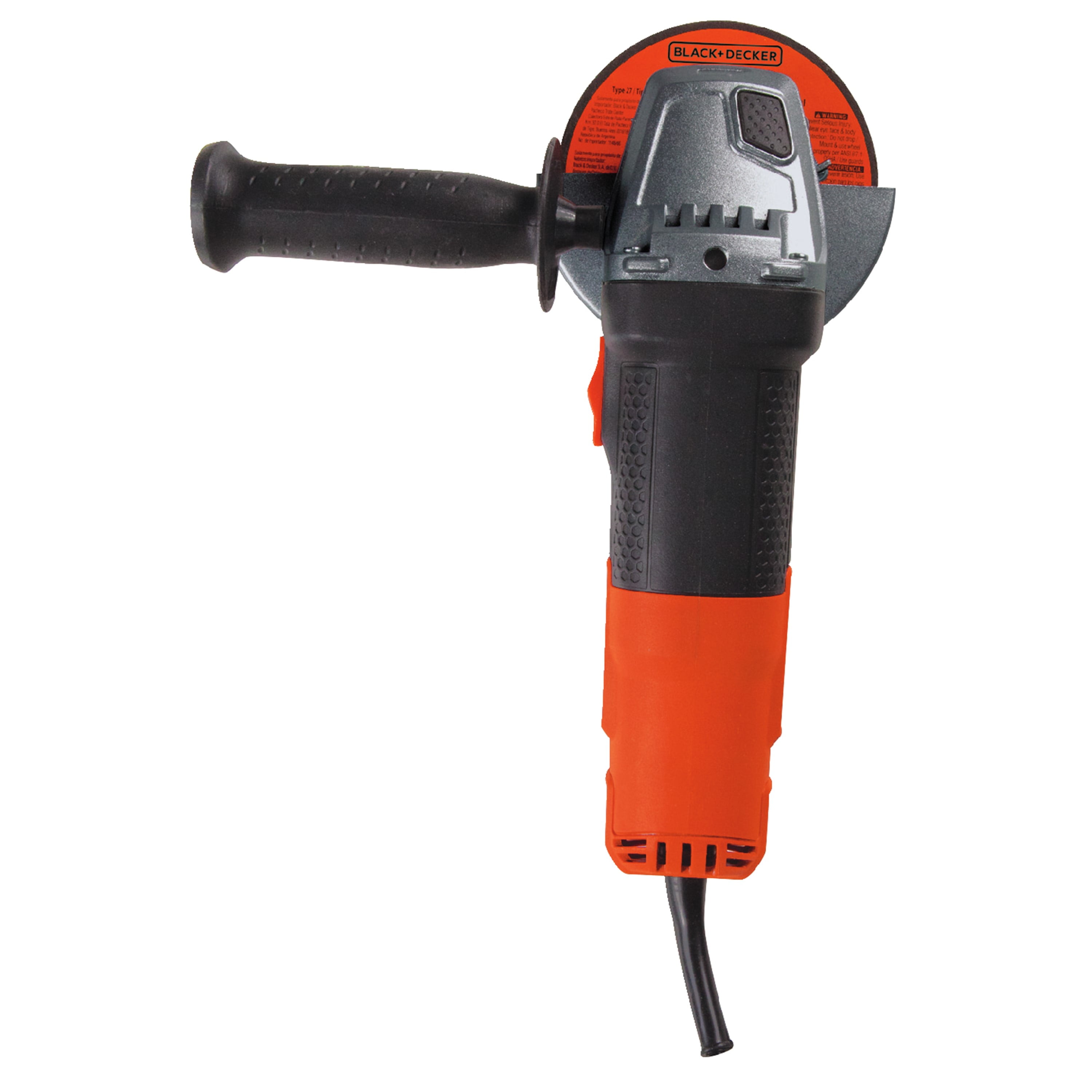 BLACK+DECKER 4.5-Inch Angle Grinder, 6-Amp Corded Power Tool with 3-Position Side Handle (Black) su7gx