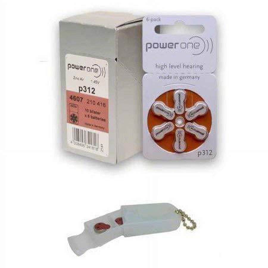 Power-One Hearing Aid Batteries (Size 312, 60 Pack) tkjpf