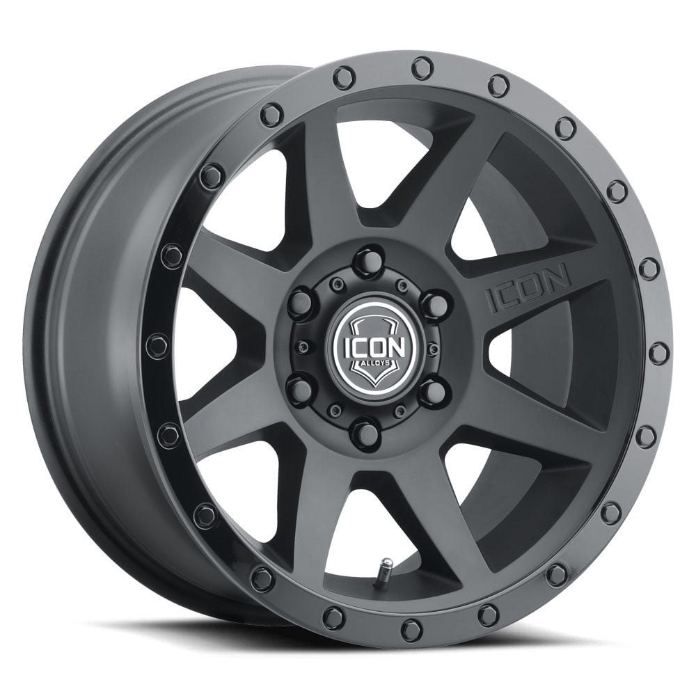 ICON Alloys Rebound Wheel, Double Black, 17 x 8.5 in, 5 x 5 Bolt Pattern, -6mm Offset (17 in) 70sgo