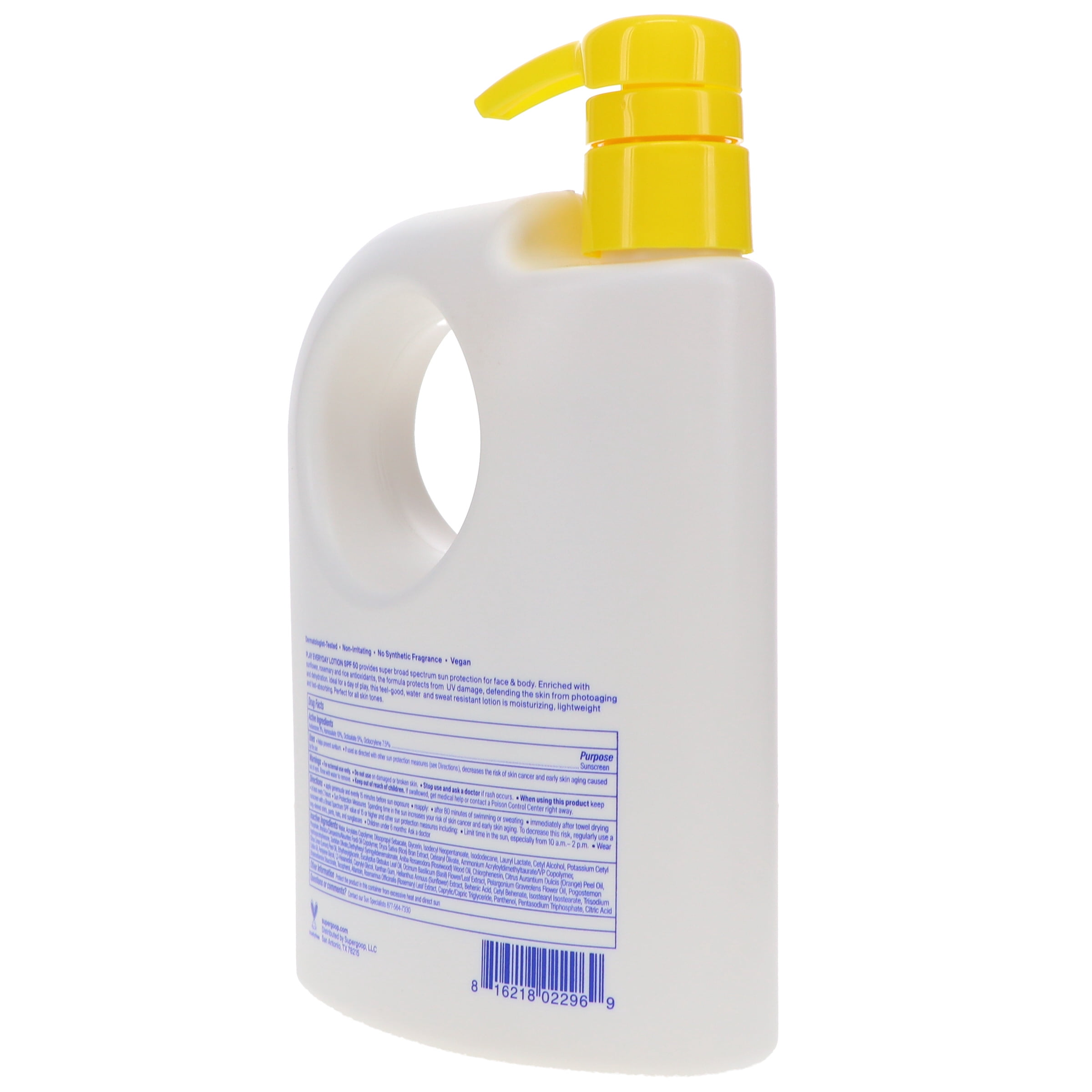 Supergoop! PLAY Everyday Sunscreen Lotion SPF 50 with Sunflower Extract (White, 18 oz) g31f1 - Image 6
