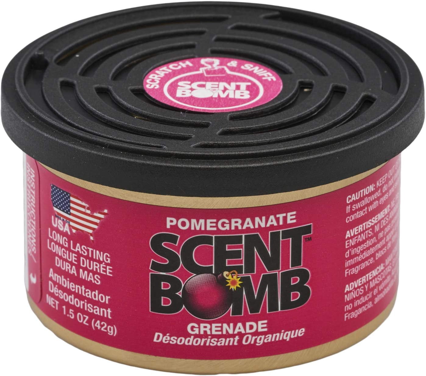 Scent Bomb Pomegranate Air Freshener, Long-Lasting Odor Eliminator (Pink, 1.5 oz) imj7t