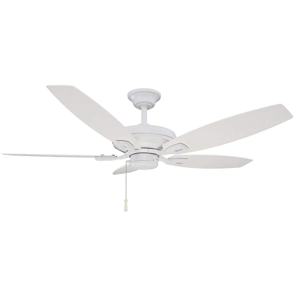 Hampton Bay North Pond 52 in. Indoor/Outdoor LED Ceiling Fan with Light Kit (Matte White, 52 in.) zc61h