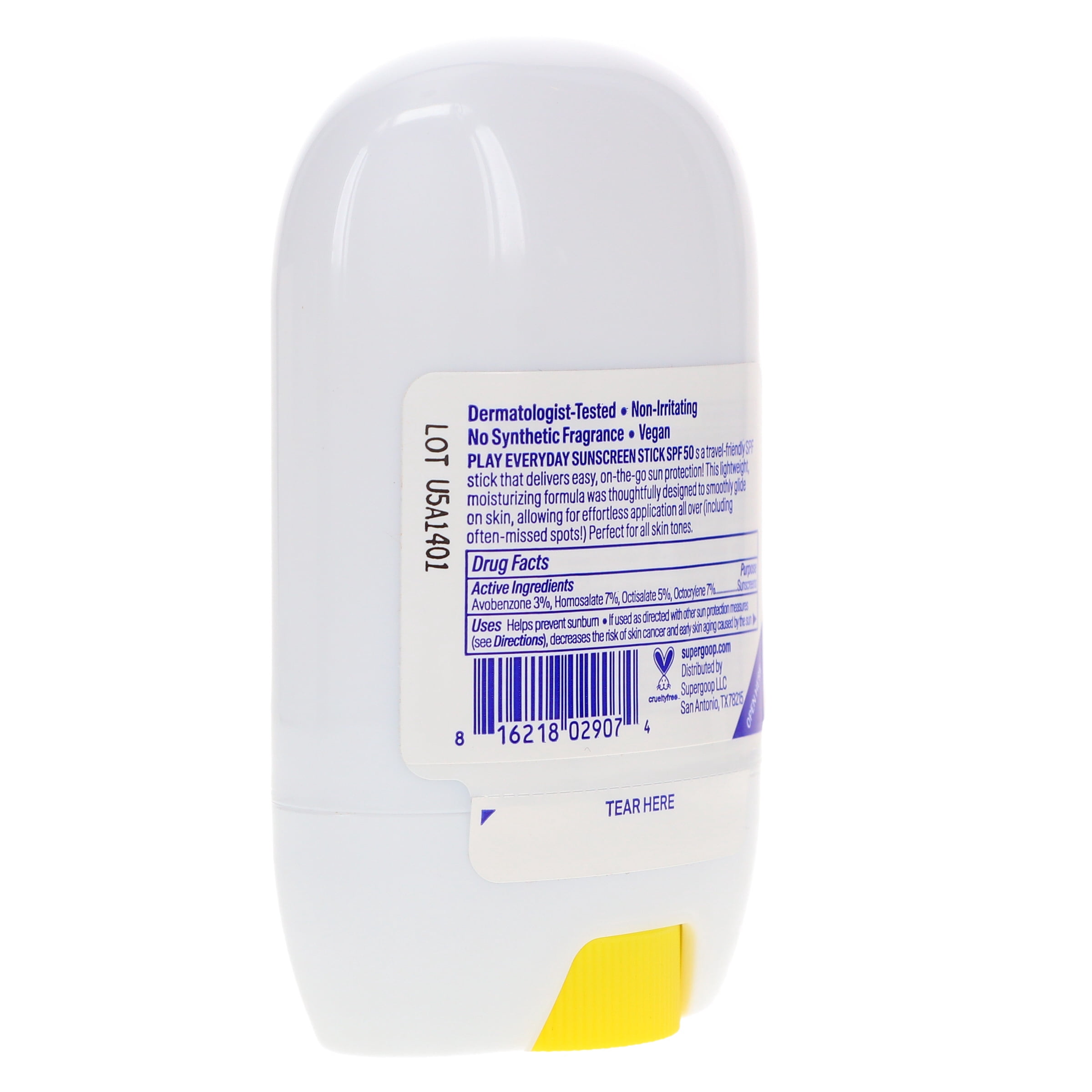 Supergoop! PLAY Everyday Sunscreen Stick SPF 50 Broad Spectrum Sun Protection (1.4 oz) i7qhe