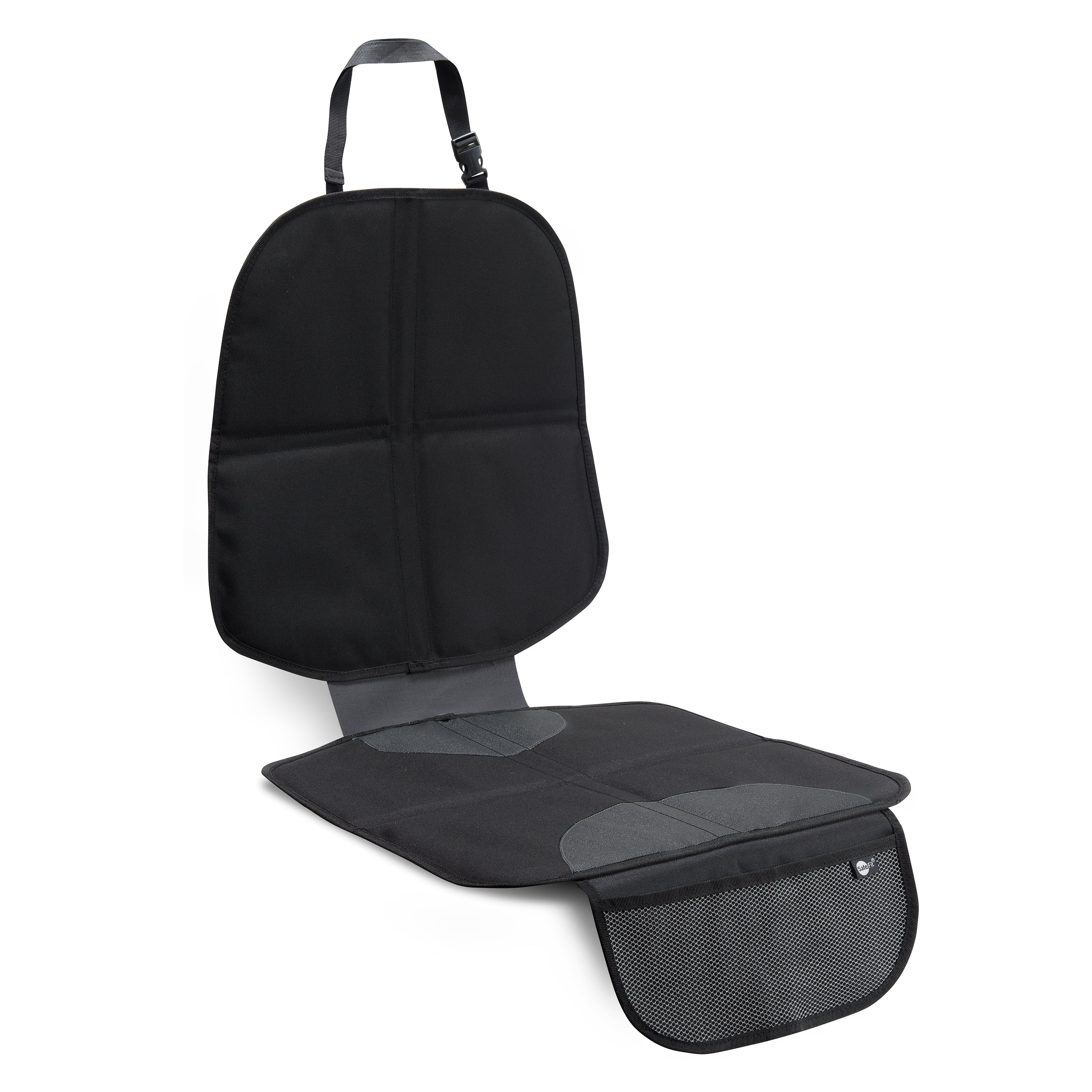 SafeFit Complete Toddler Car Seat Protector (Black, 18 in x 48 in) a0y9u