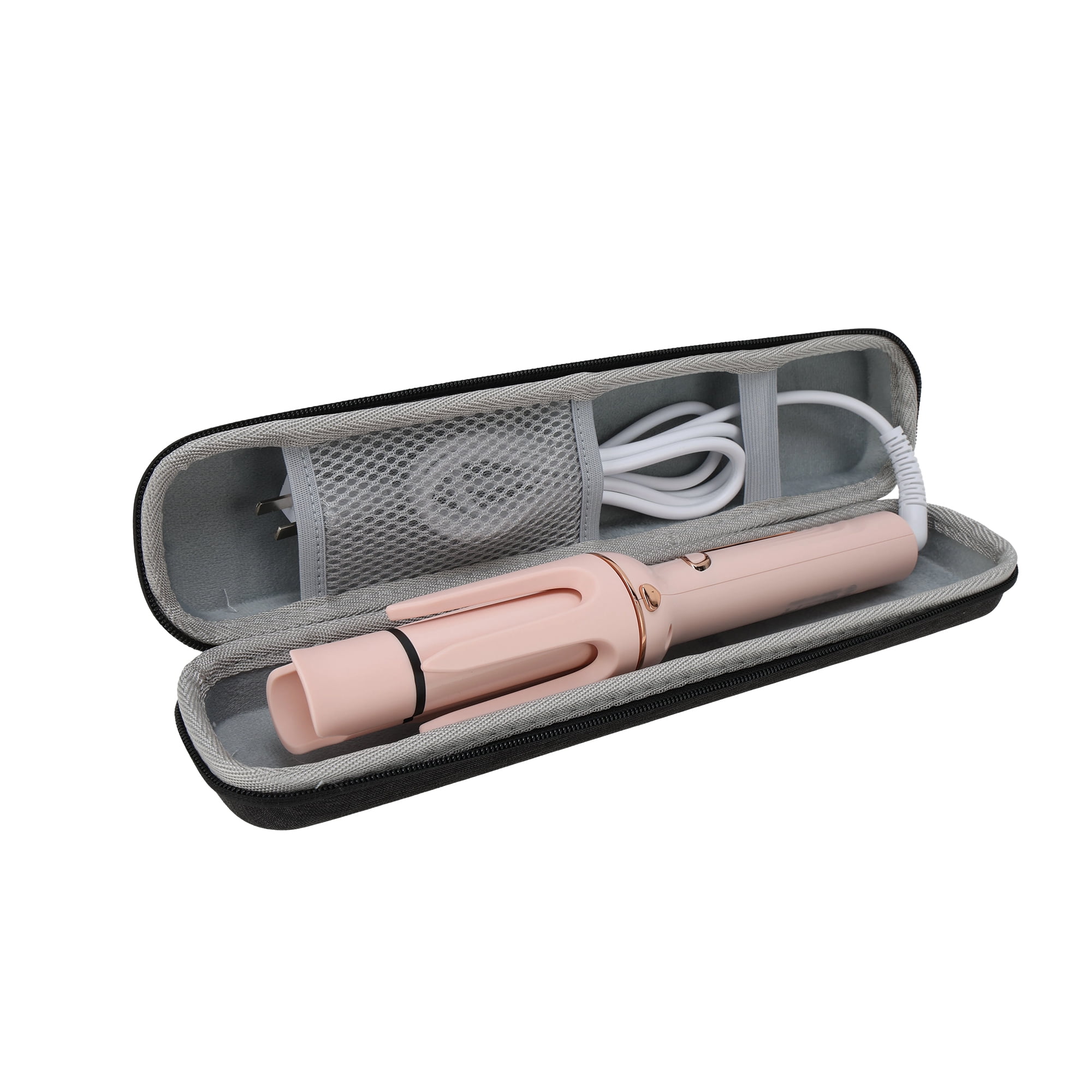 Unique Bargains Hard Shell Curling Iron Travel Case Protective Hair Tool Organizer (Black, 13.98 in x 3.15 in x 2.36 in) si6hv