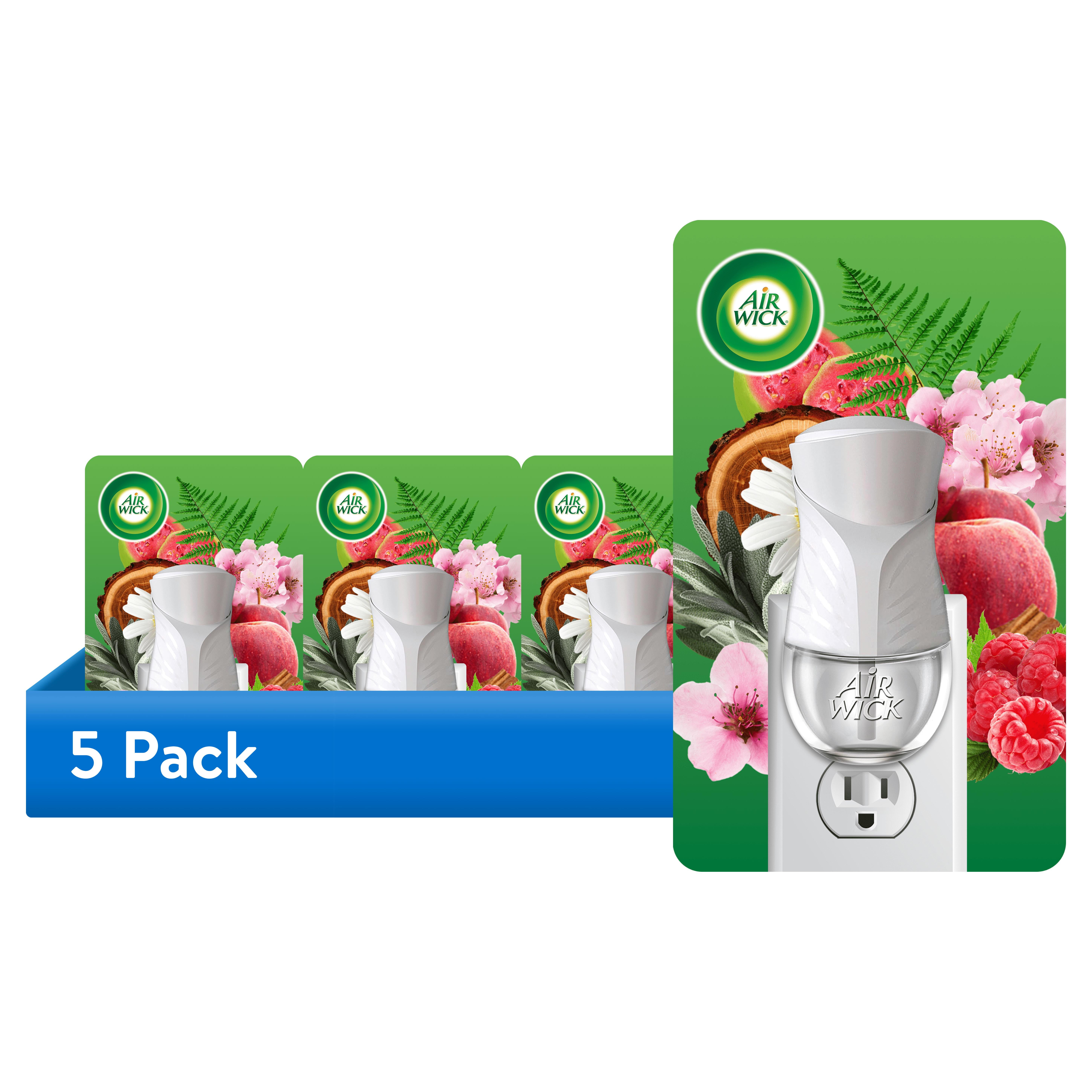 Air Wick Plug-In Air Freshener Scented Oil Warmer Device (White, 5 Pack) p9ogt