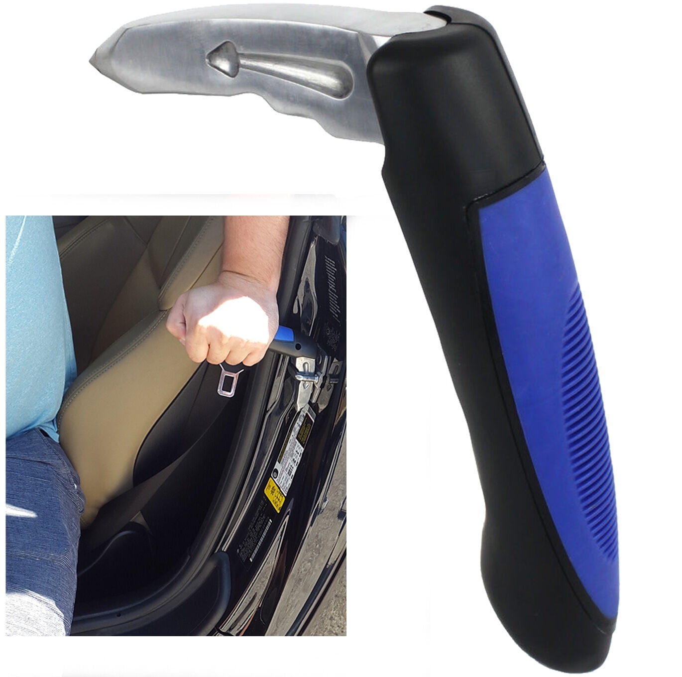 5 Star Super Deals Car Door Assist Handle and Window Breaker (Black, 1 Pack) toe4r