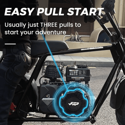 F Dirt GMB100 Mini Bike 99cc 4-Stroke Gas Powered Off-Road Dirt Bike (Black, 220 lb Capacity) j5ffh