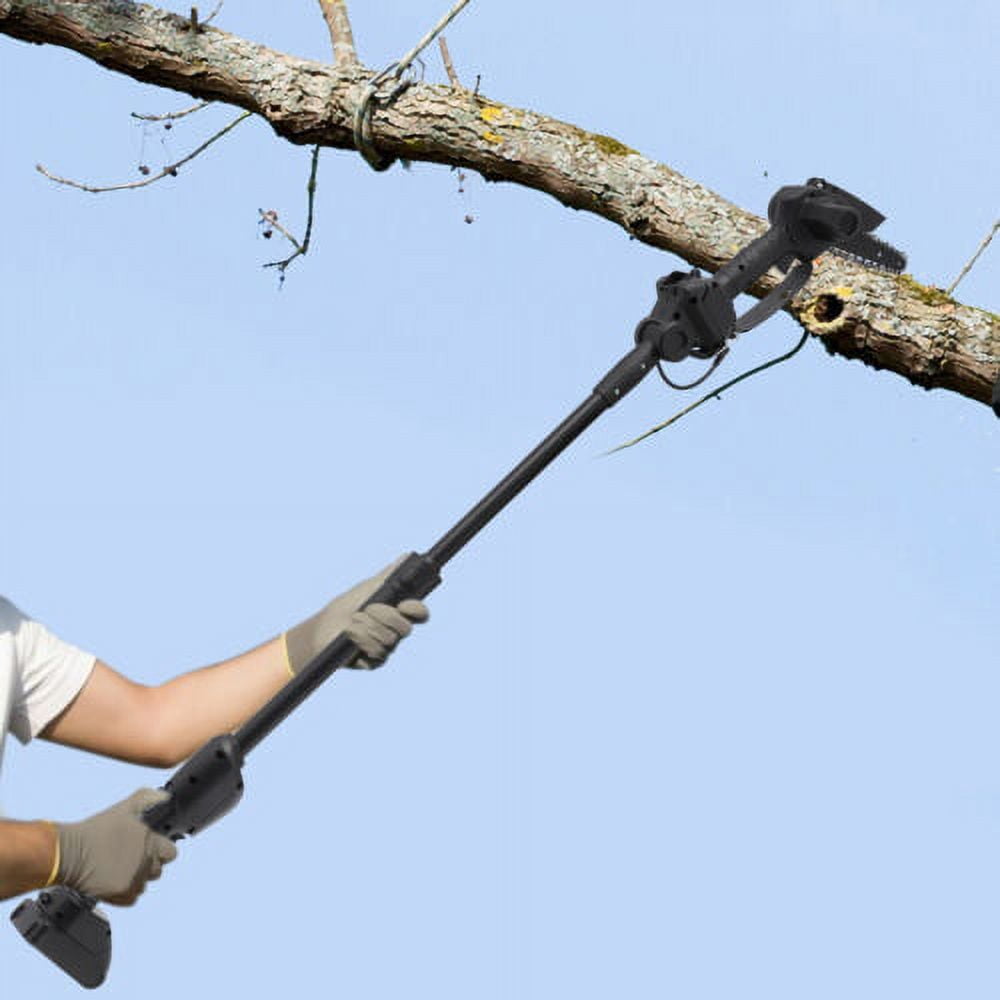 Generic 2-in-1 Cordless Pole Saw for Tree Trimming, Electric Handheld Chainsaw with Extension Pole (Black, 4.26 ft) lp1he