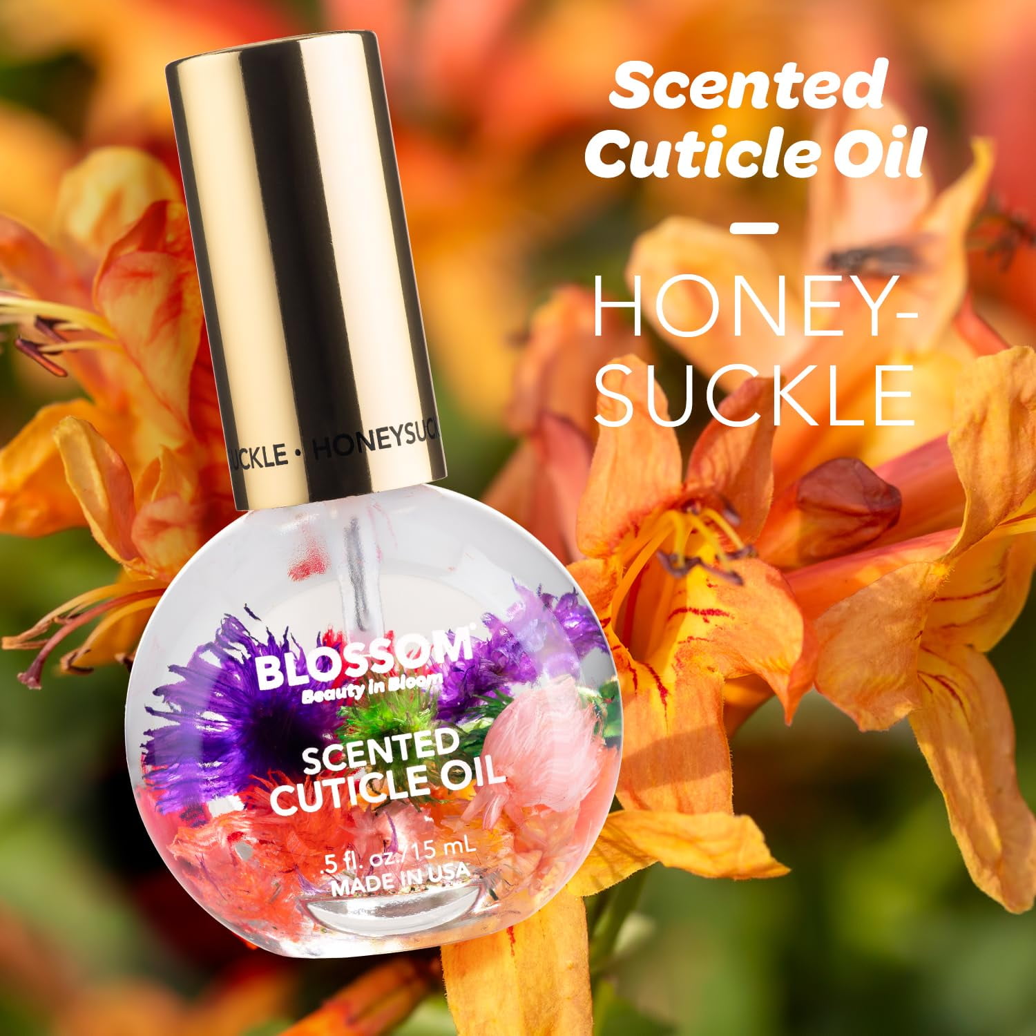 Blossom Honeysuckle Scented Cuticle Oil, Hydrating and Strengthening Nail Treatment (Honeysuckle, 0.5 fl oz) 8iwn4