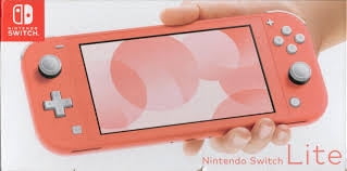 Nintendo Switch Lite Handheld Gaming Console (Coral, 1 Pack) 3pc9p
