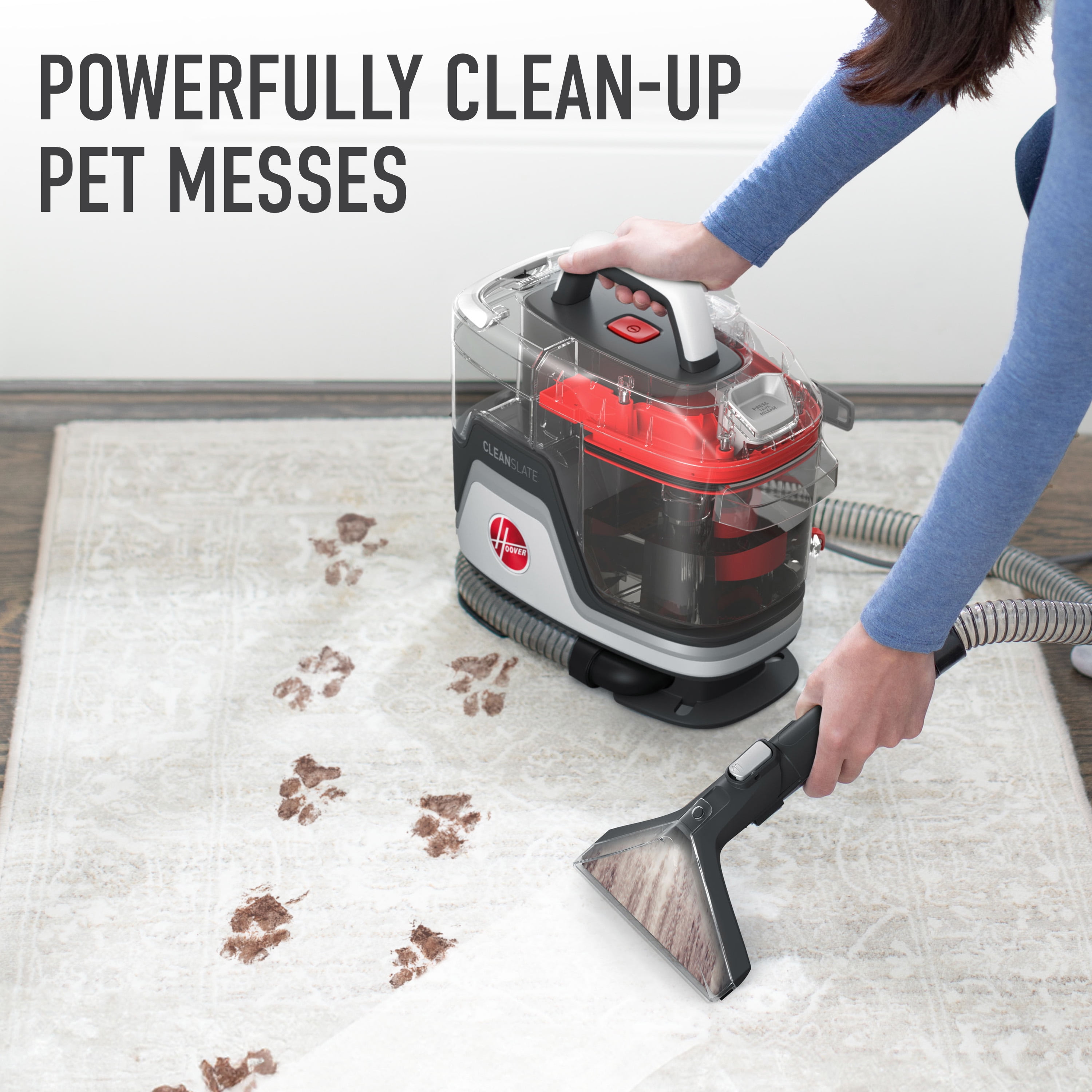 Hoover CleanSlate Portable Carpet and Upholstery Spot Cleaner (Pet Stain Removal, Lightweight, FH14010) s2f0u