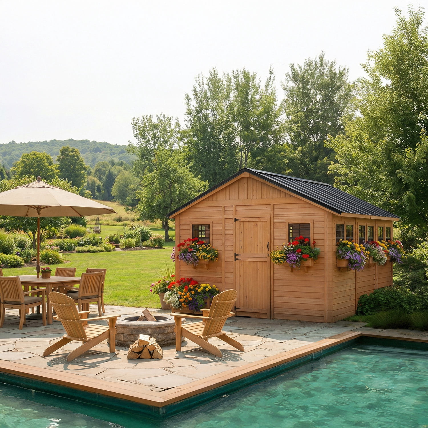 Outdoor Living Today Western Red Cedar Sunshed Storage Building (12 ft x 12 ft) tzup0