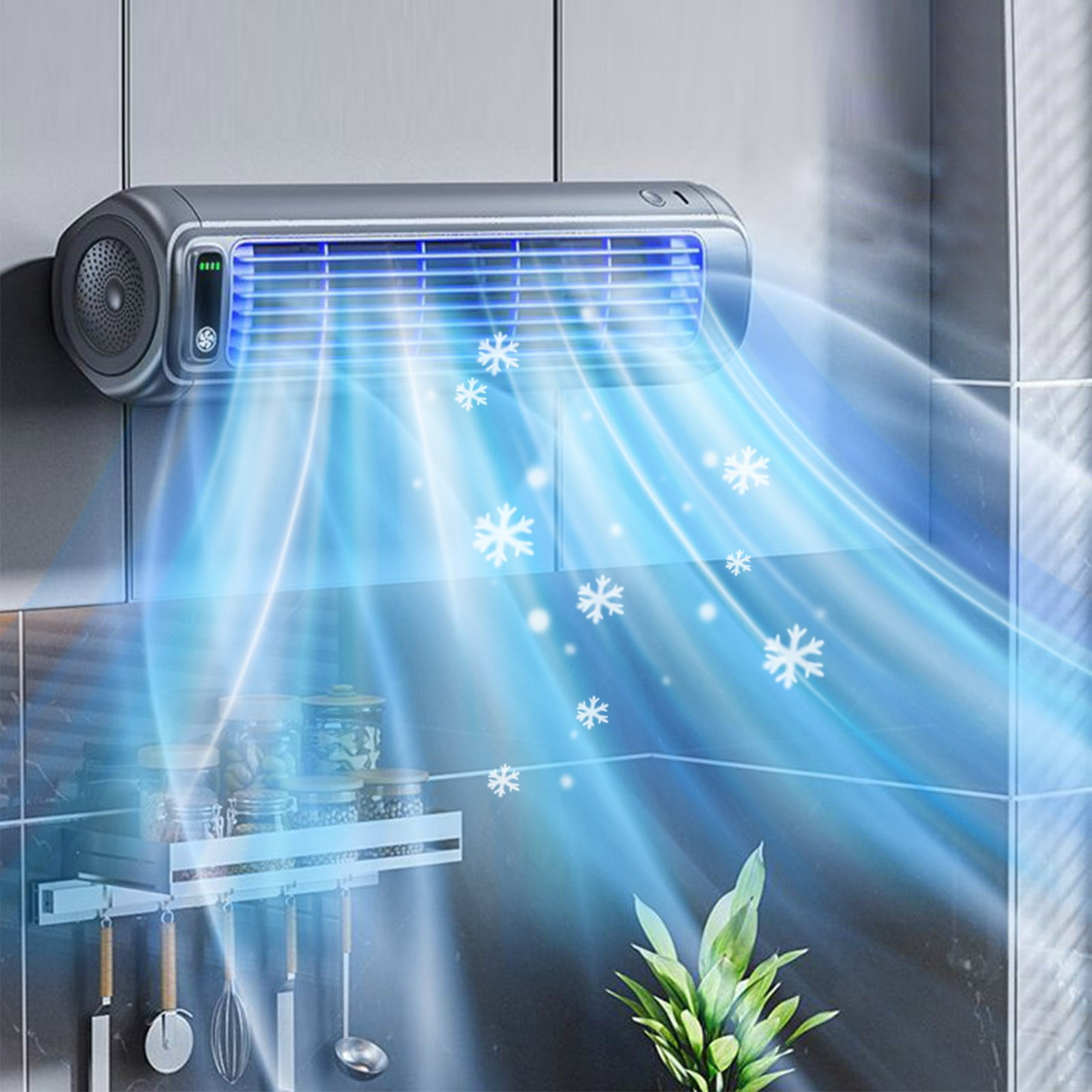 ZFYXGS Portable Oscillating Tower Fan Quiet Cooling Air Circulator for Home and Office (Blue, 24 in) rco92