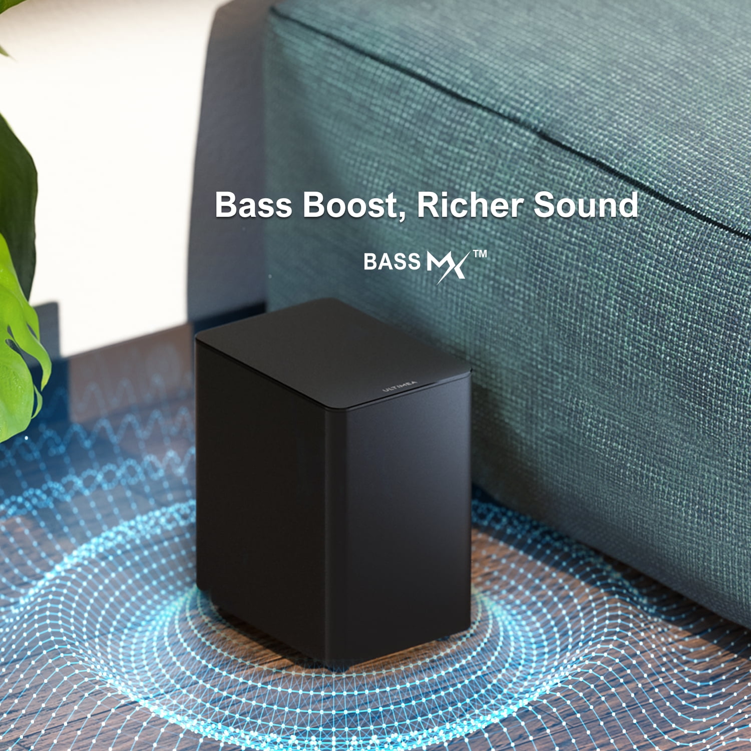 Ultimea 5.1 Surround Sound Bar System with Wireless Subwoofer and Rear Speakers (Black, 350W) cw0y4