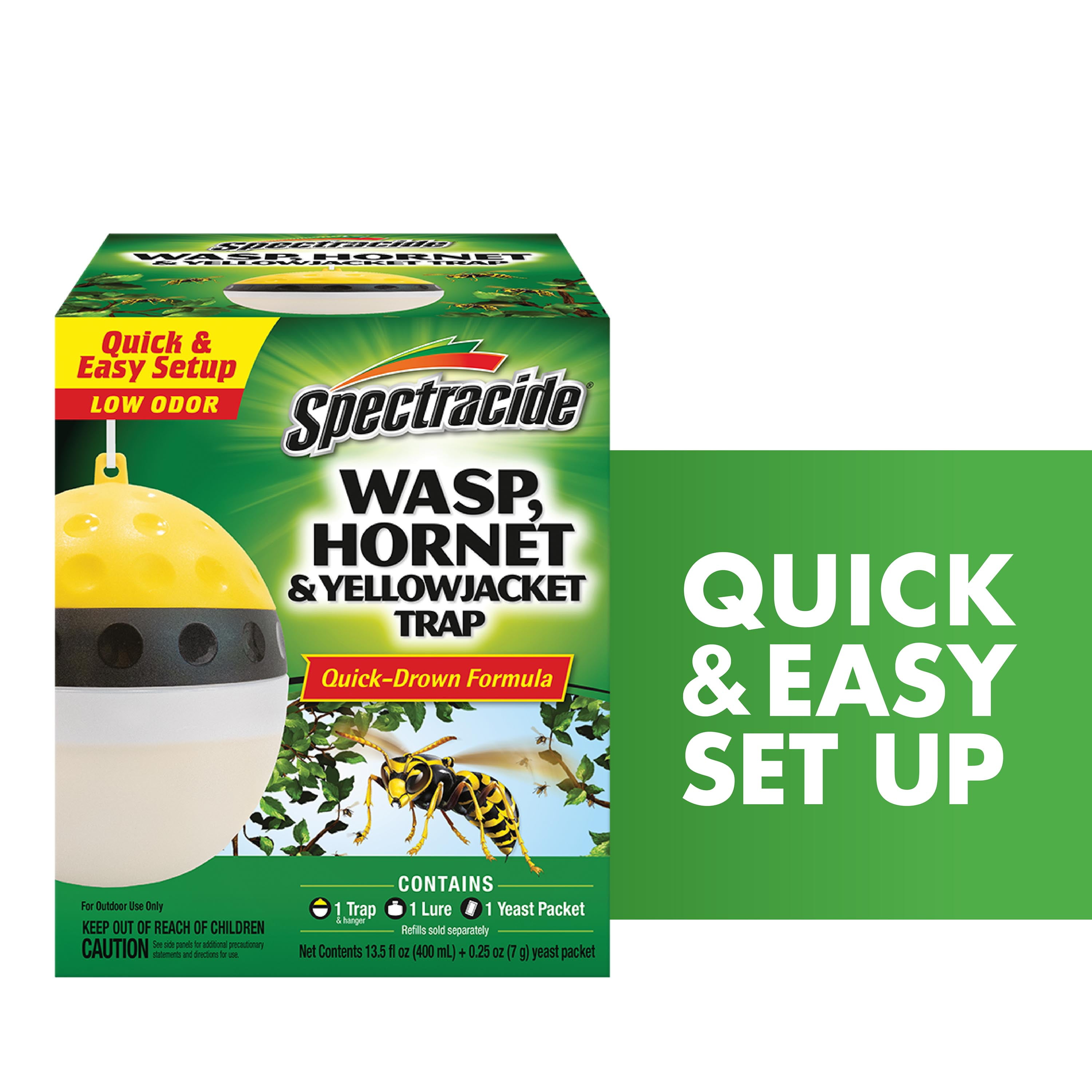 Spectracide Wasp, Hornet and Yellowjacket Trap, Quick-Drown Formula (1 Count) 5c723