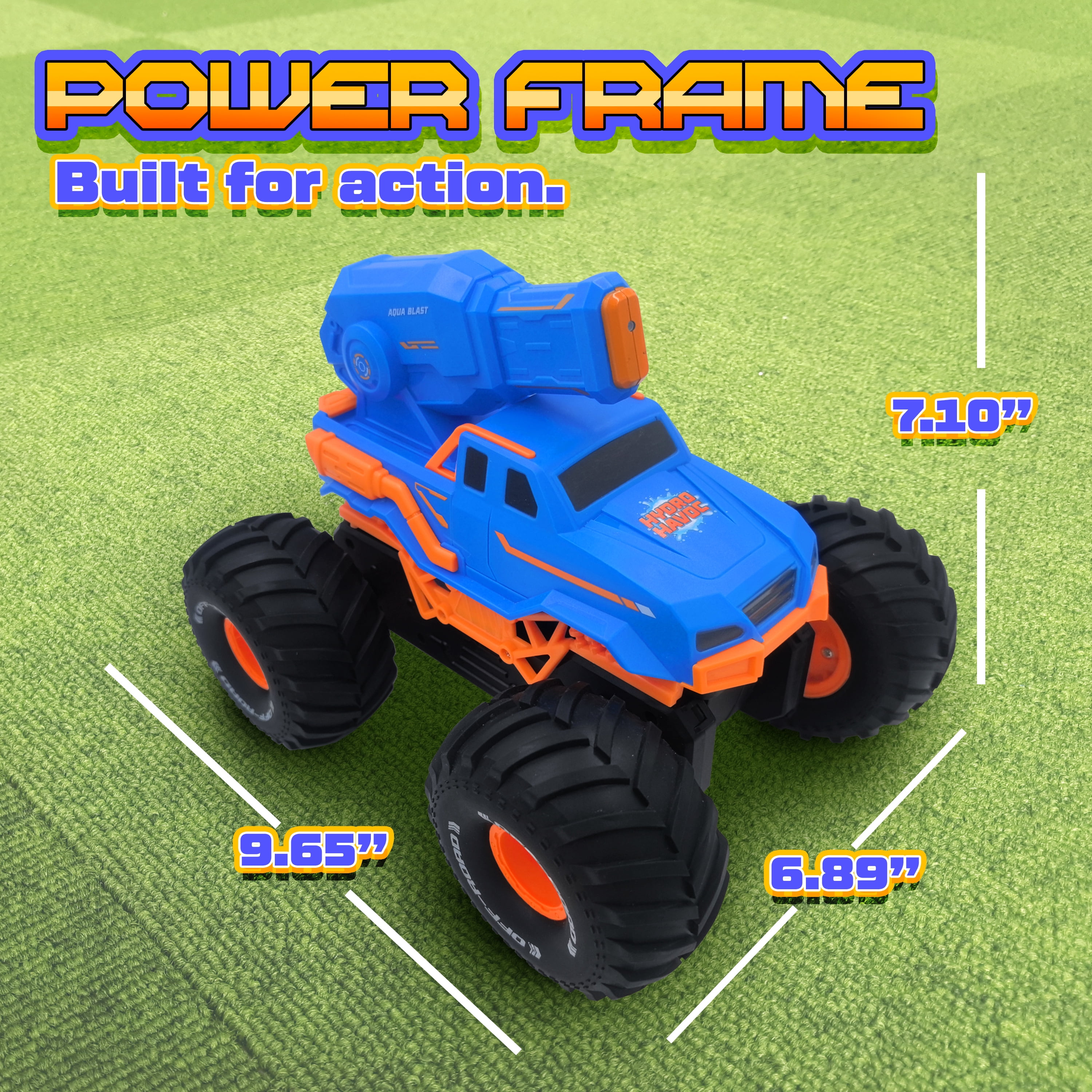Force1 Hydro Havoc Amphibious Remote Control Monster Truck (Blue, 5.07 fl oz) 2vsis