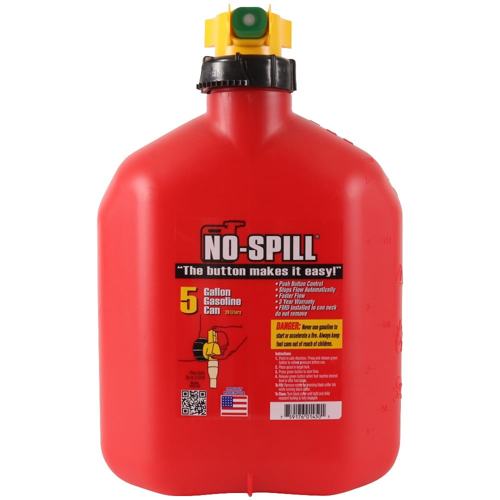 No-Spill 5 Gallon Fuel Container with Push Button Control and Auto Flow Stop (Red, 5 gal) vix4c - Image 4