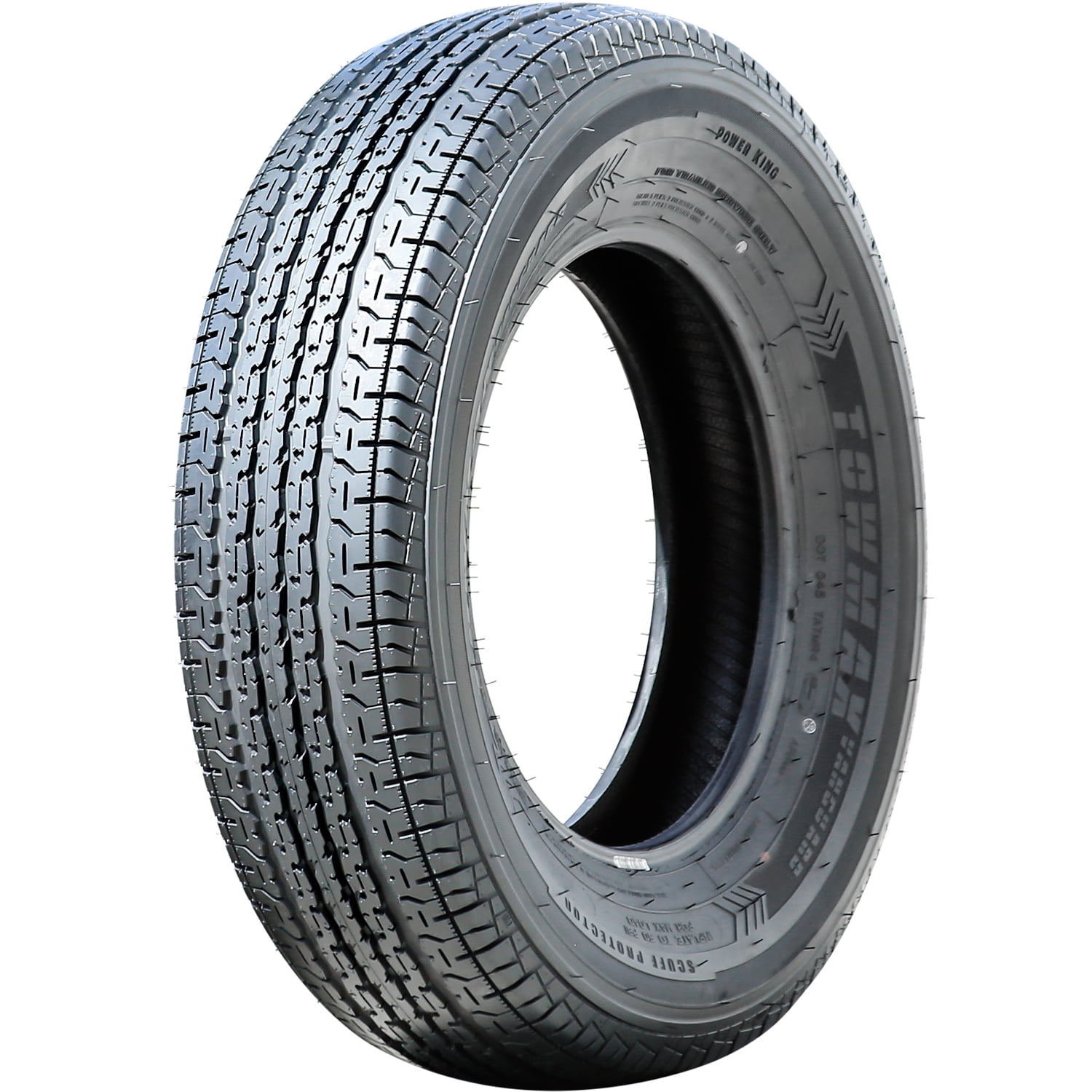 Power King Towmax Vanguard Trailer Tire (ST185/80R13, 8 Ply, Load Range D) a4hdm