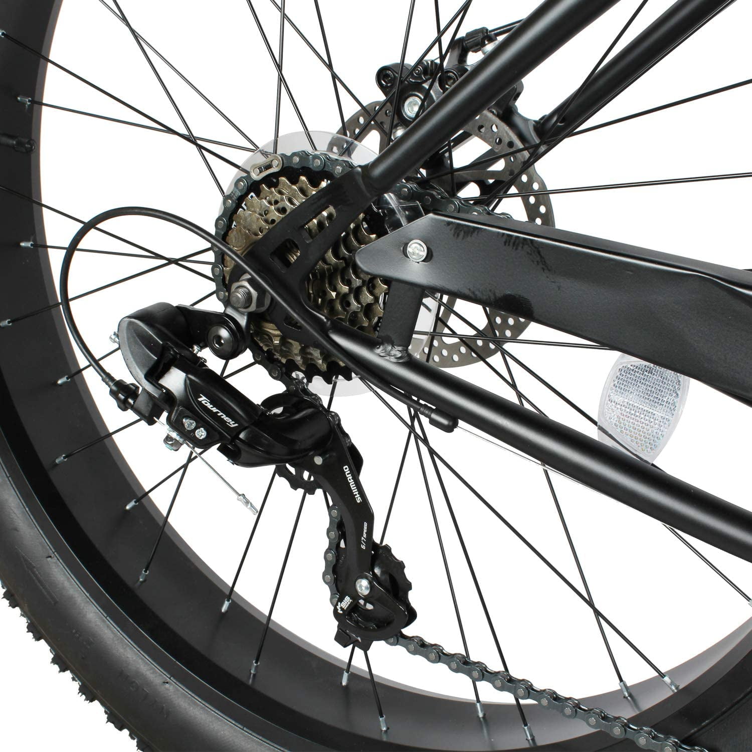 Micargi Slugo SS 7-Speed Fat Tire Cruiser Bike (Matte Black, 26 in) jnlrt