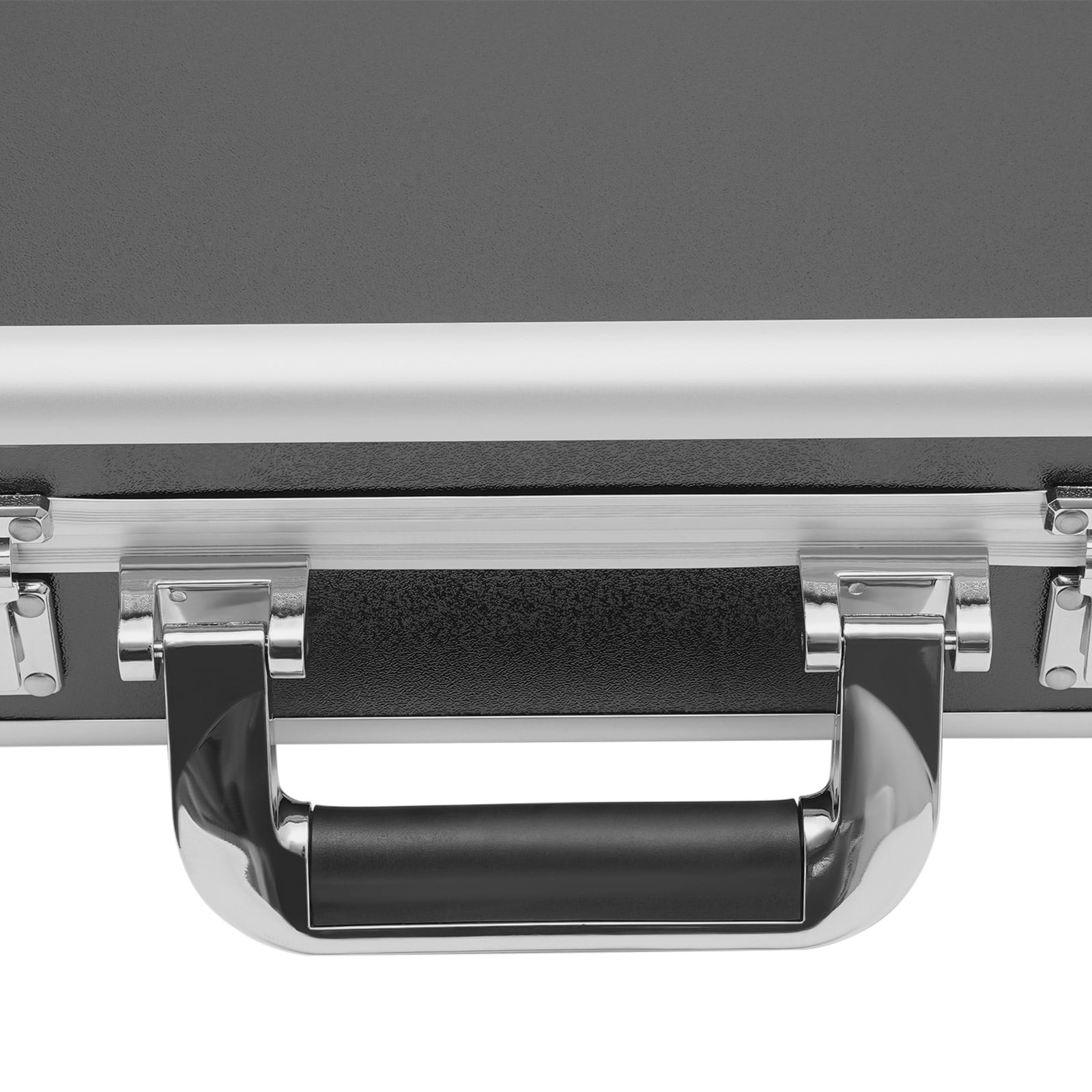 TOOL1SHOoo Portable Aluminum Alloy Lock Box, Secure Storage Case with Combination Lock and Carrying Strap (Black, 15 x 13 x 4.3 in) wcx35