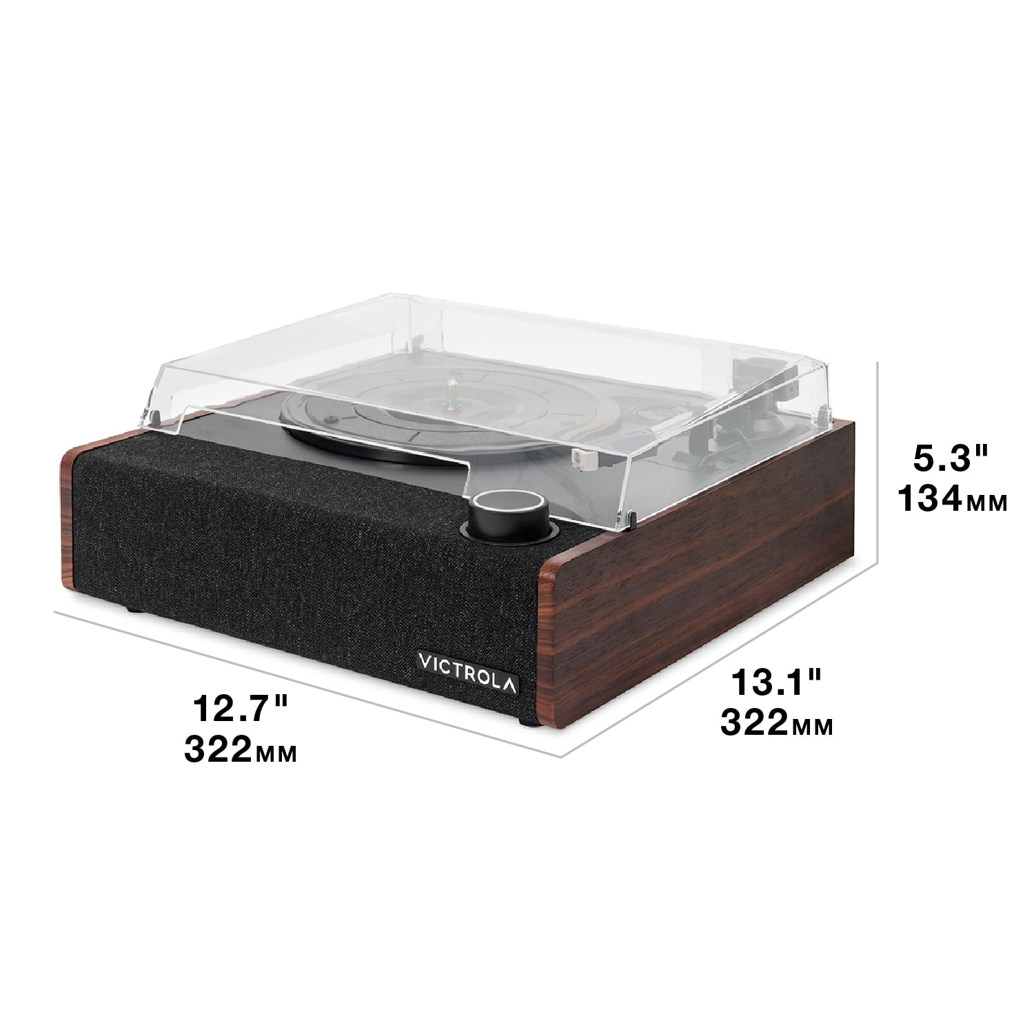Victrola Eastwood II Bluetooth Record Player with 3-Speed Turntable (Black) tlz0k