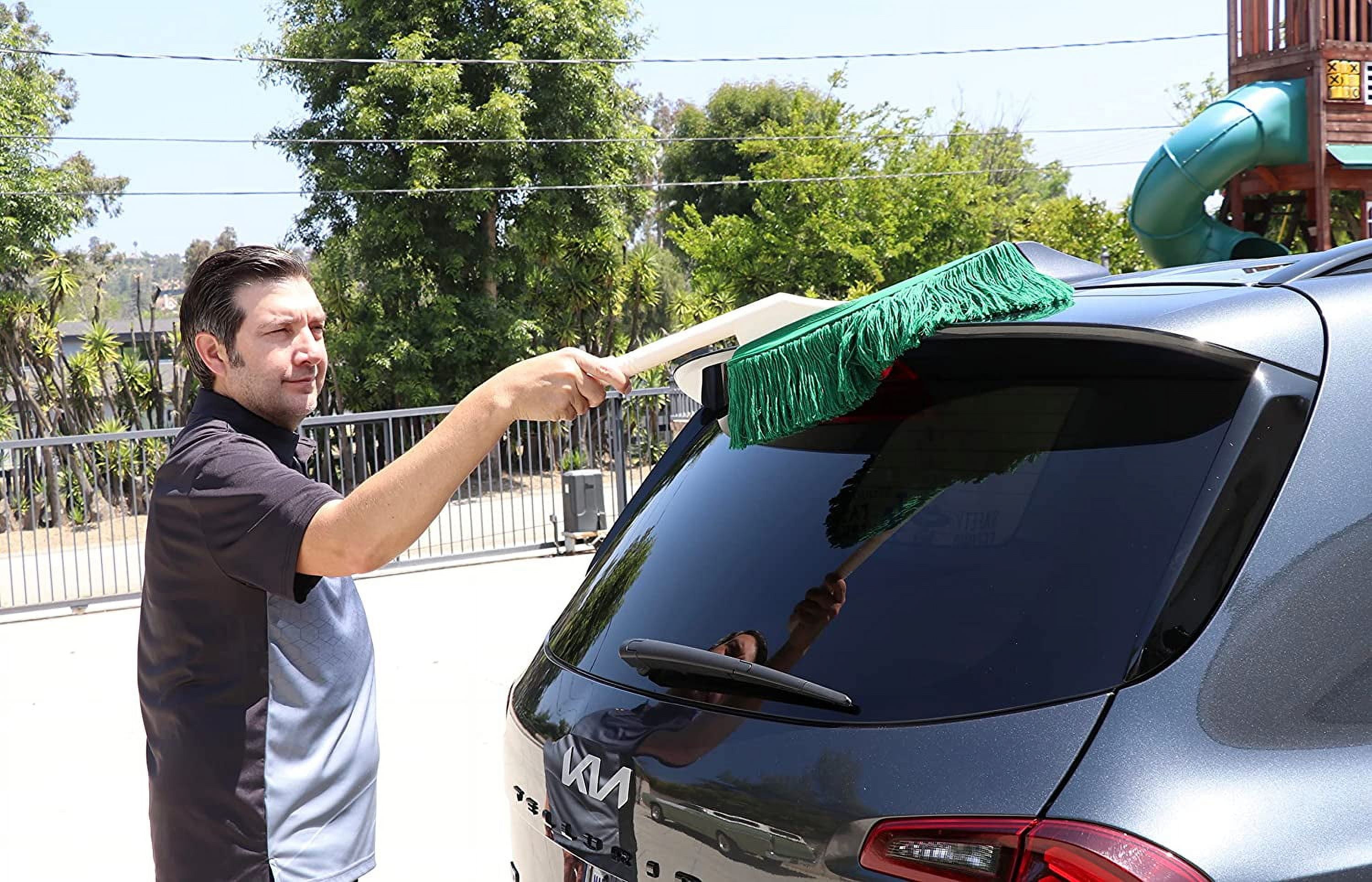 California Car Duster Detailing Combo Set with Plastic Handle (Green, 2-Piece) 5dqd9