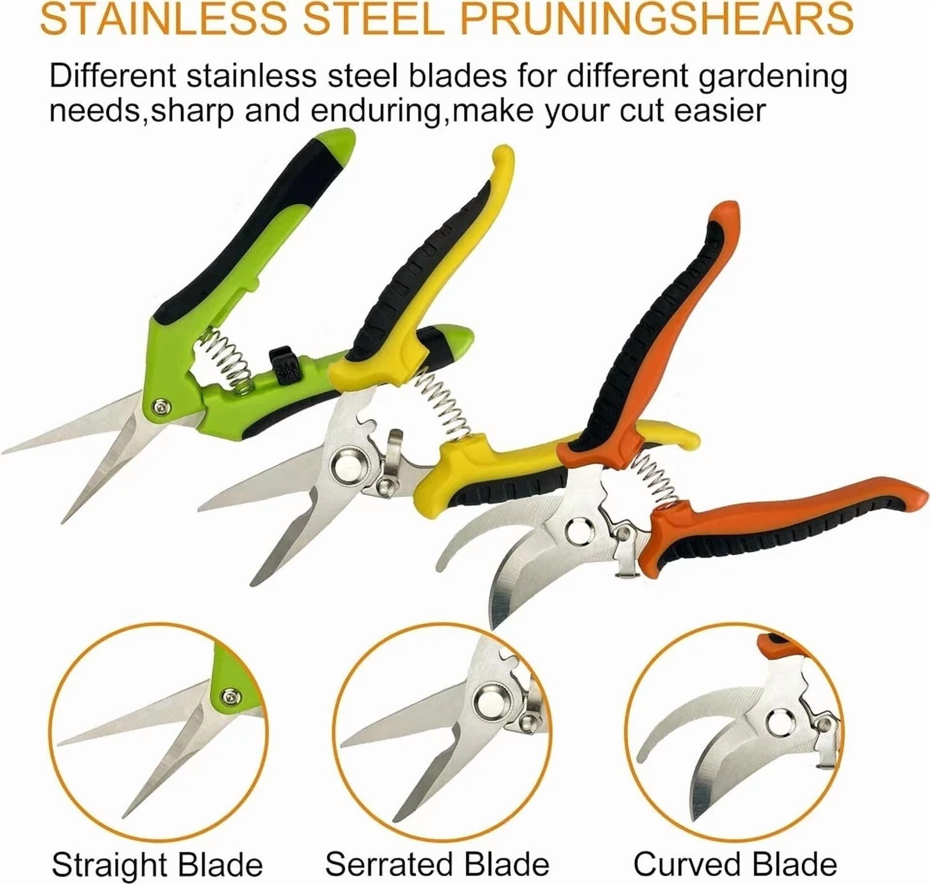 PURELY Pruning Shears and Gardening Gloves Set (4 Pack, 8 in) no4ei