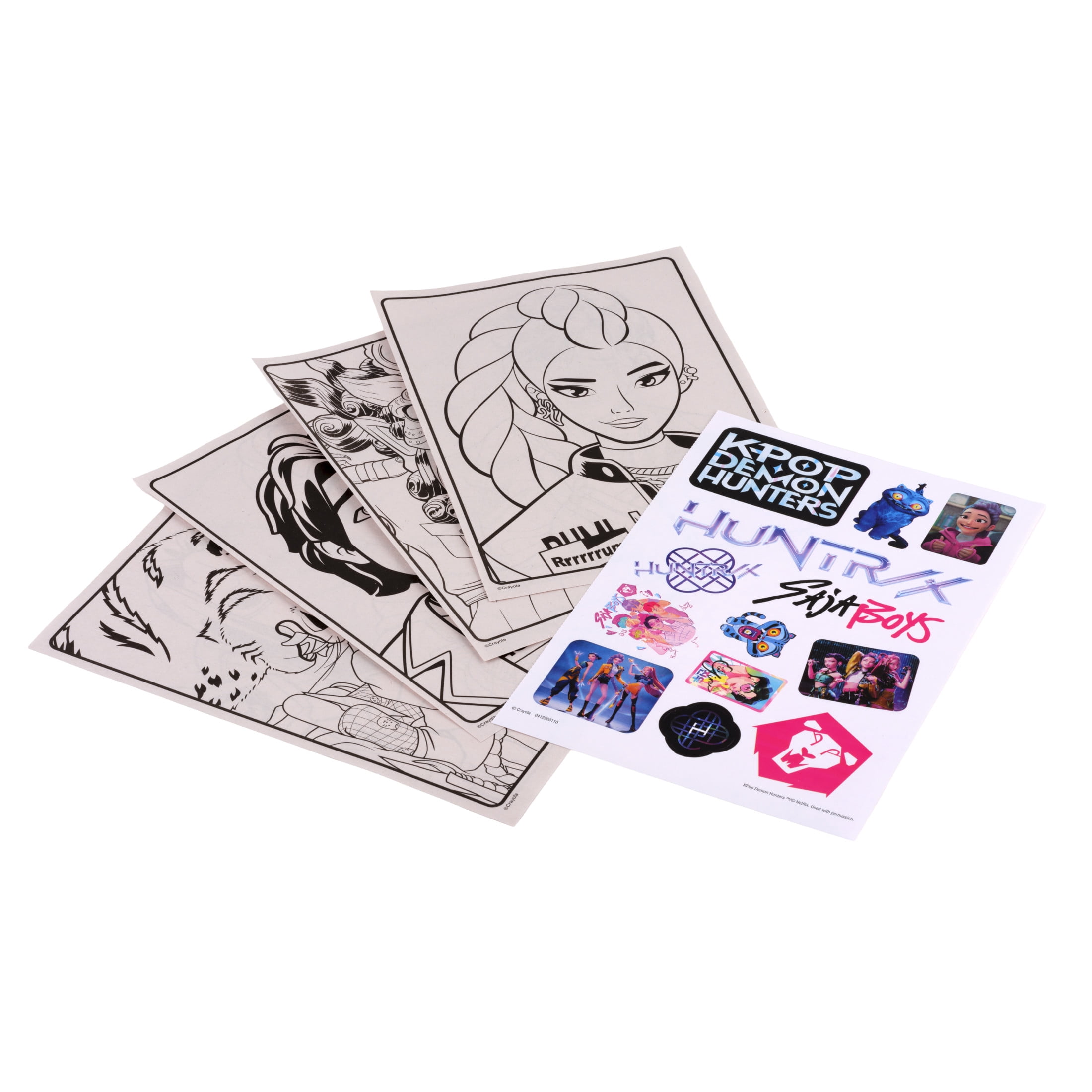 Crayola K-Pop Demon Hunters Coloring Book, Creative Arts and Crafts Activity Set (96 Pages) c24xo