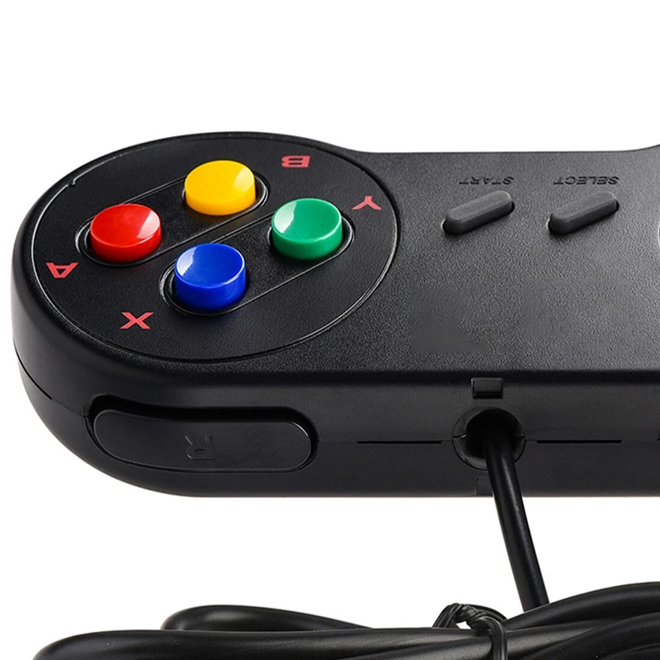 Rhea Wired USB Game Controller for Super Nintendo PC and Mac (Classic Retro Style, 1 Pack) f3gh4