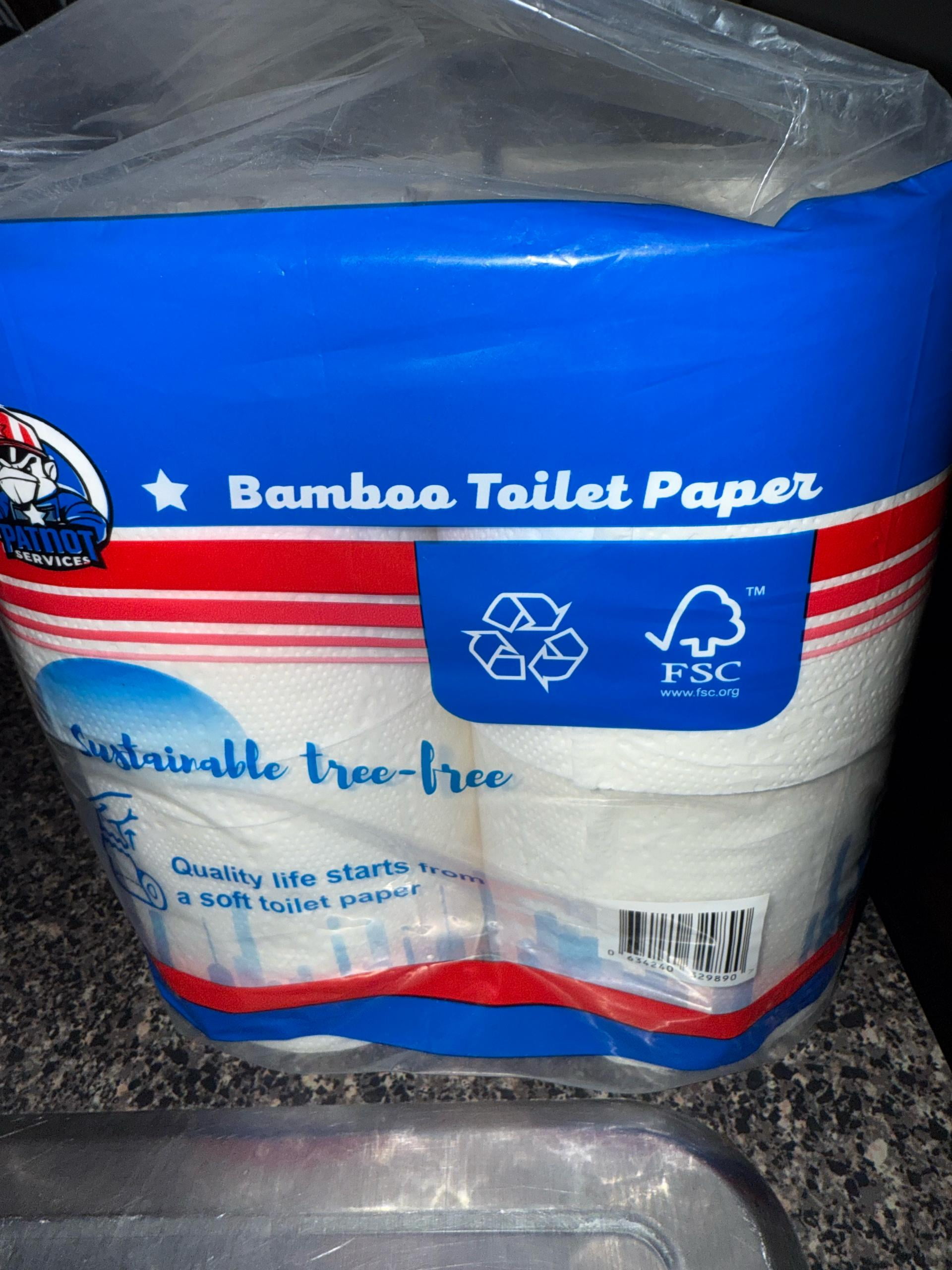 Patnot Premium Bamboo Toilet Paper (White, 12 Rolls) qev13