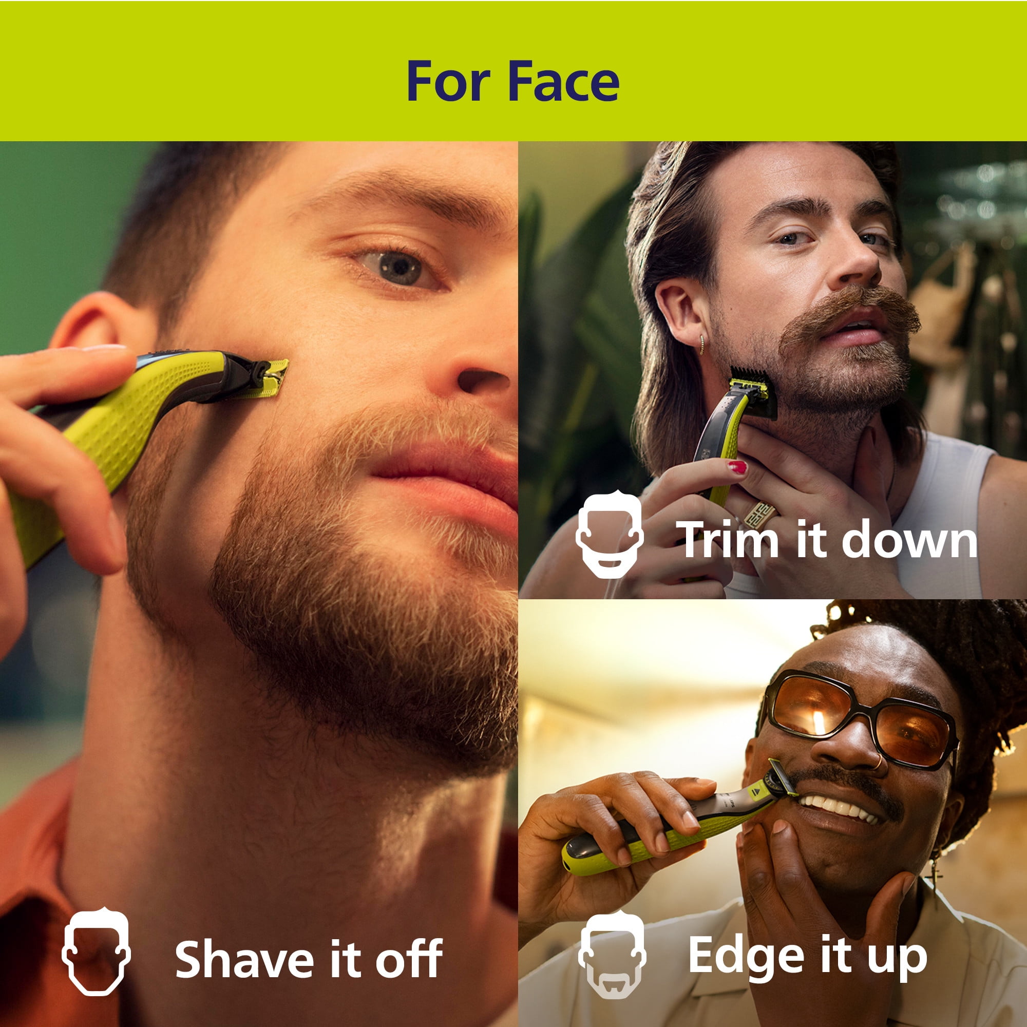 Philips Norelco OneBlade 360 Face + Body Hybrid Electric Razor and Trimmer Kit (Black, 1 Count) aly0q