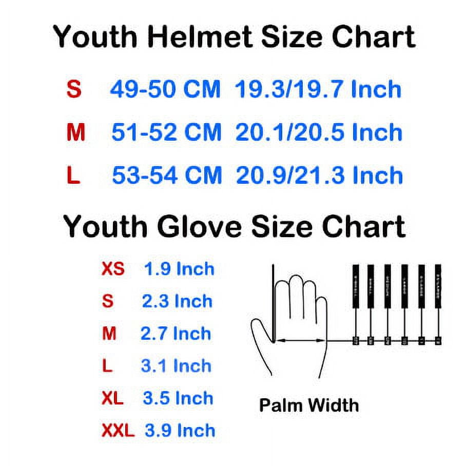 1Storm Youth Full Face Motorcycle Helmet and MX Glove Set (Orange, Small) to03n