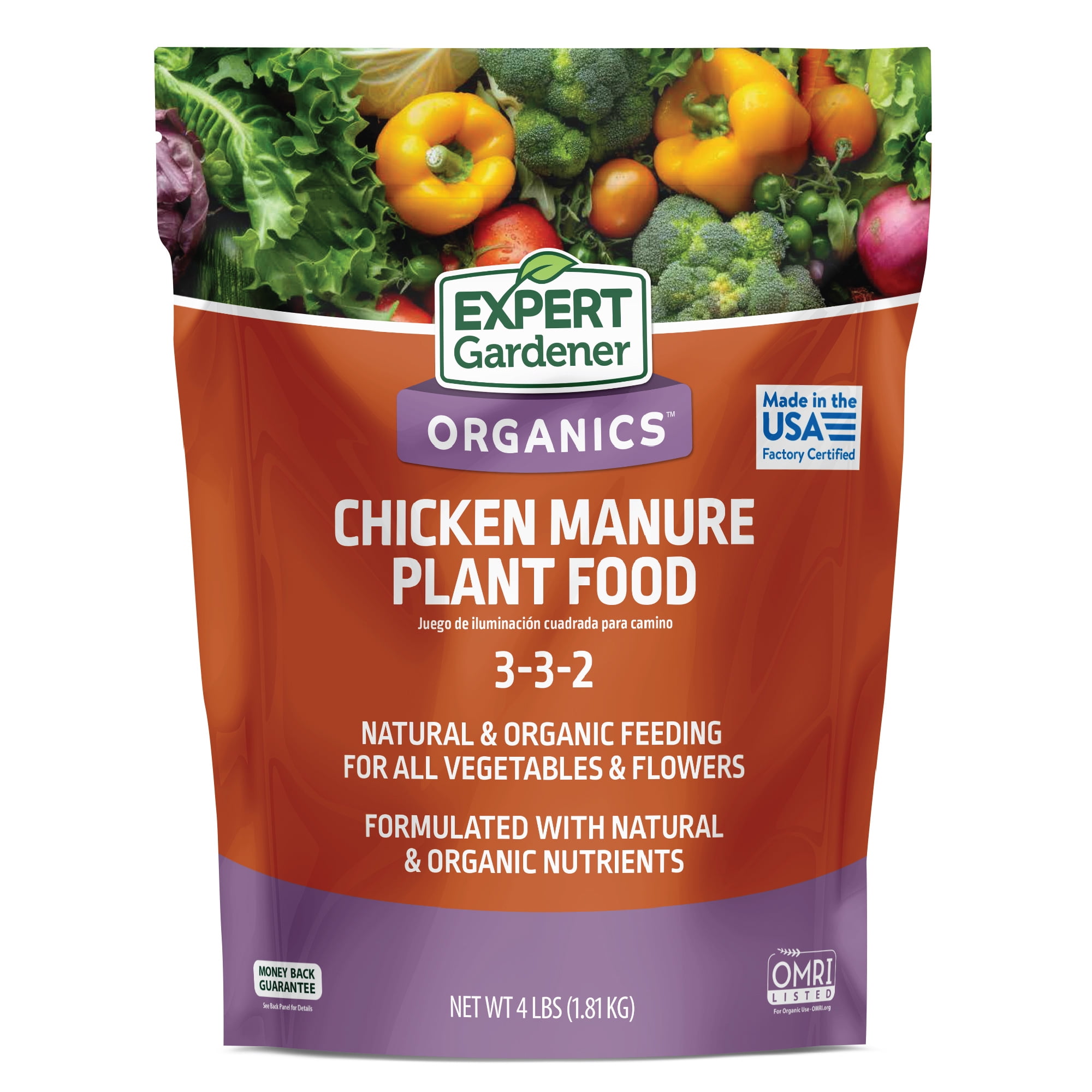 Expert Gardener Organics Chicken Manure All-Natural Plant Food (2 Pack, 8 lb Total) t6hdf