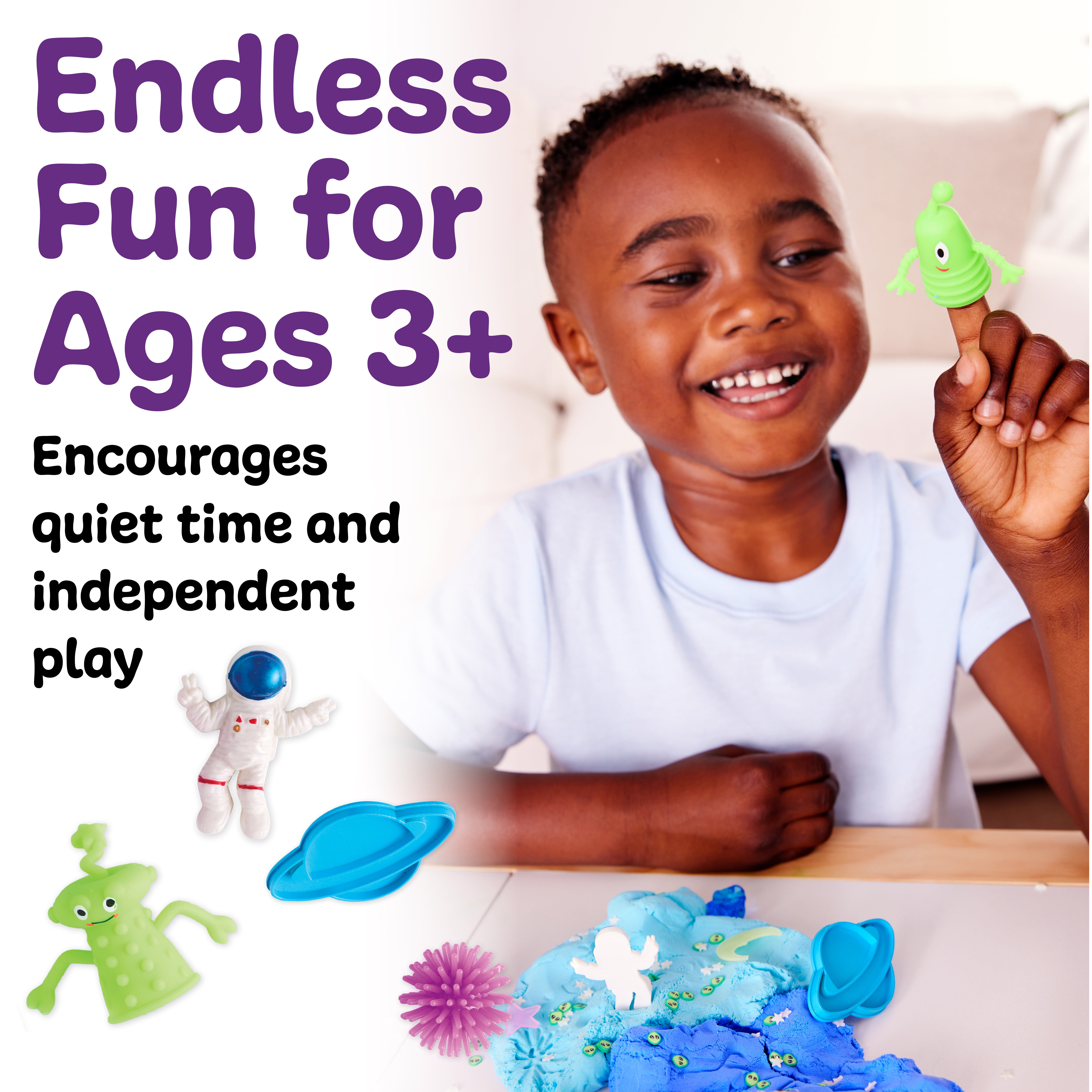 Creativity for Kids Outer Space Sensory Activity Set (Glowing Tactile Craft Kit, 1 Pack) 43swf