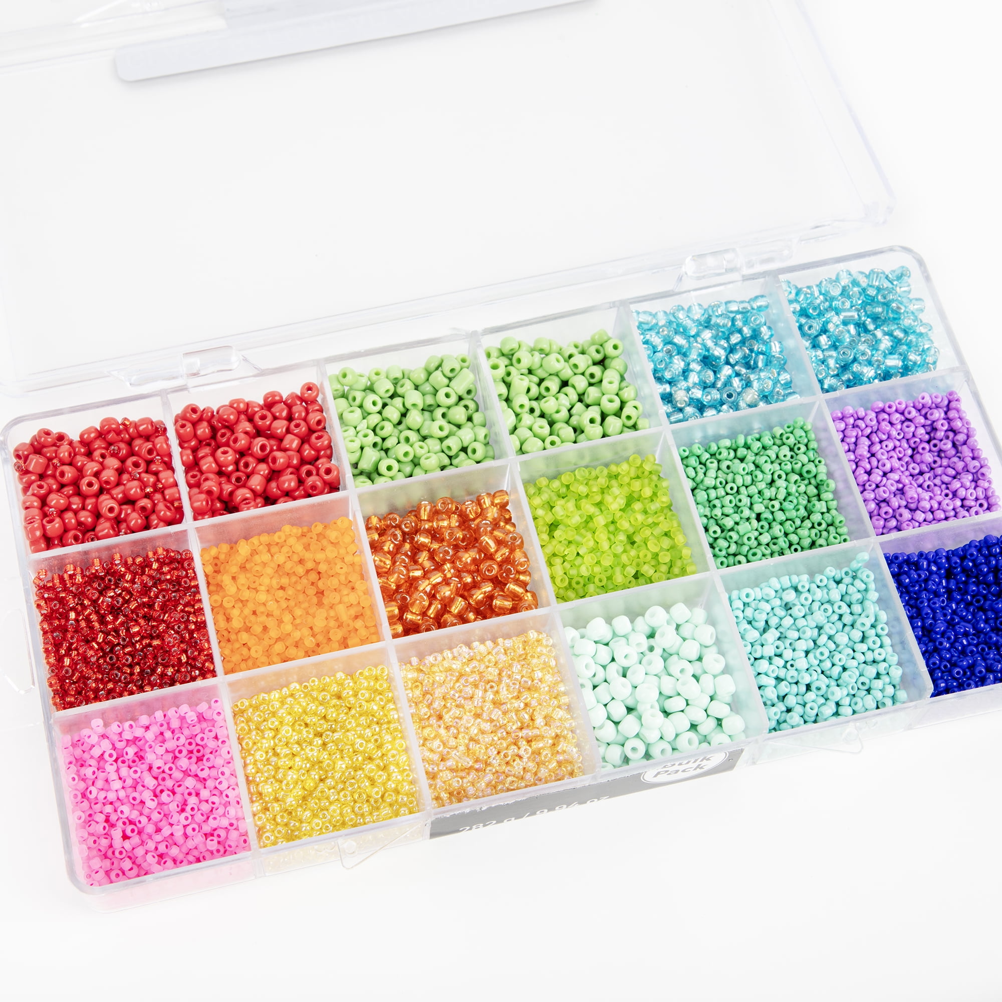 Cousin DIY Rainbow Glass Seed Beads for Jewelry Making and Crafting (Multi-color, 9.9 oz) e54te
