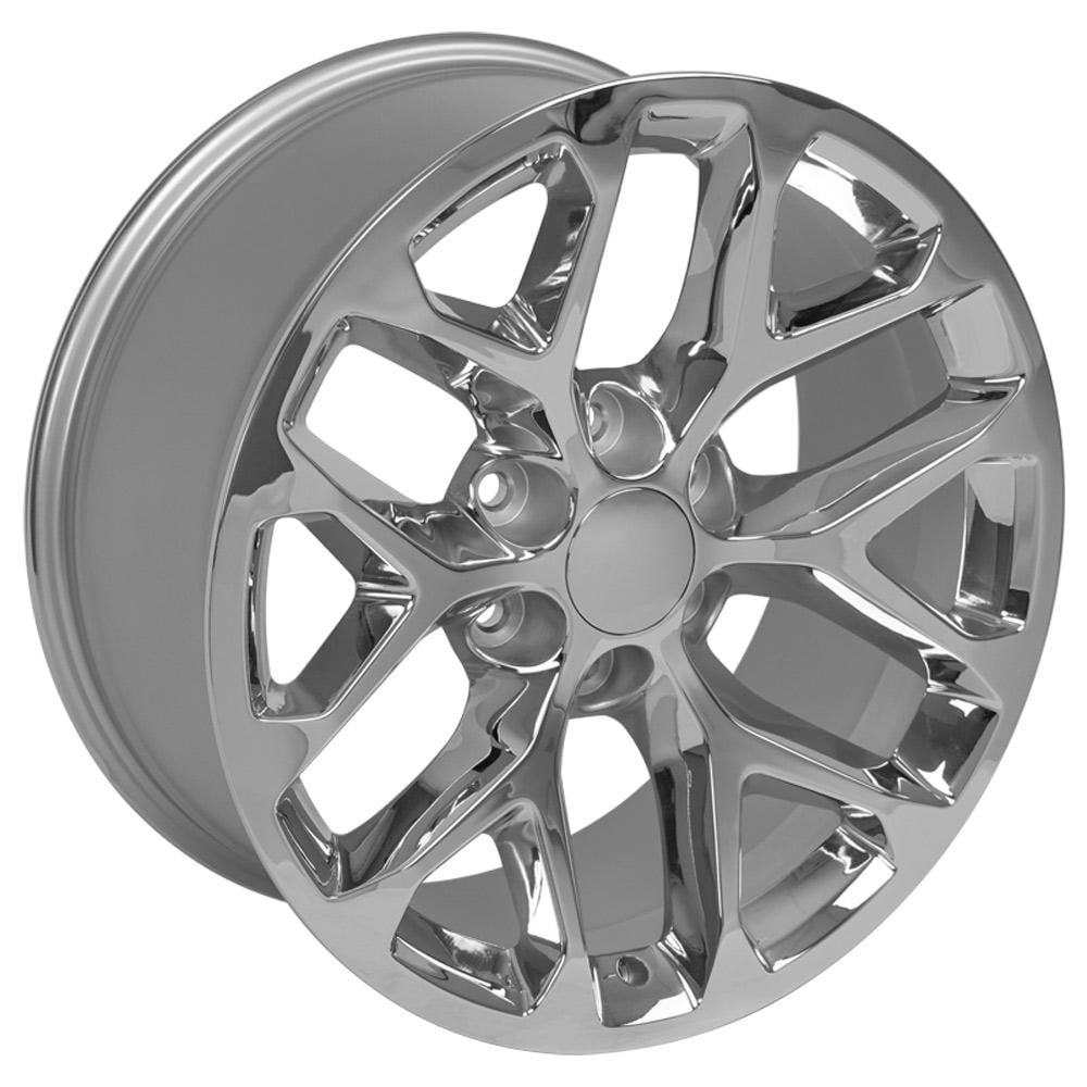 OE Wheels CV98B Replacement Rim for Silverado 1500 Snowflake Style (Chrome, 20x9 in) fvxuj