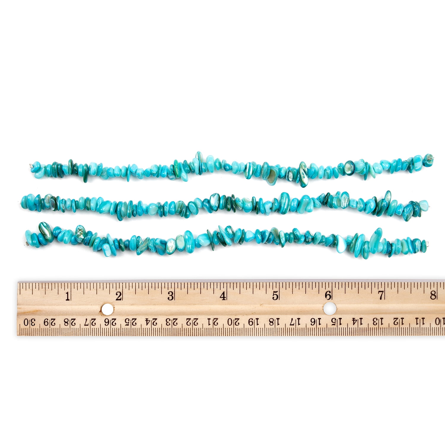 Cousin DIY Shell Bead Strand Set, Jewelry Making Craft Supplies, Turquoise Blue (2 Pack, 115 Pieces, 7.5 in) 0rz5r