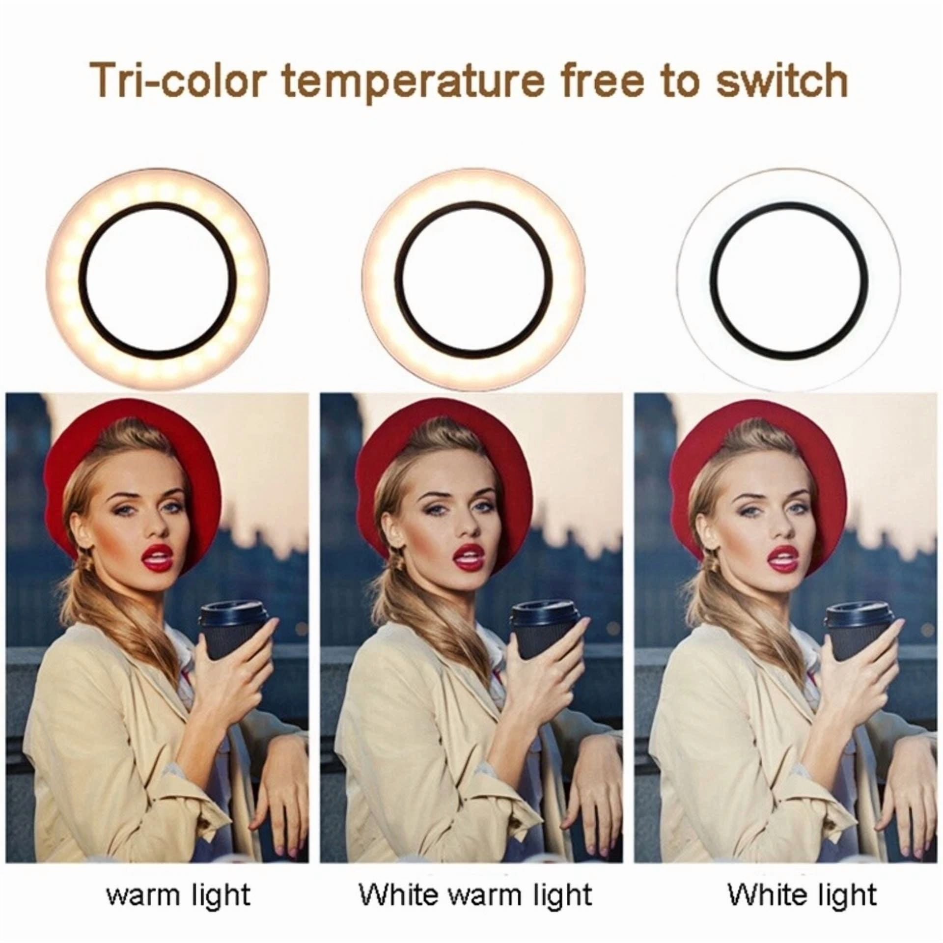 Rhea 10 in LED Ring Light with Tripod Stand and Remote (3 Light Modes) fr4wi