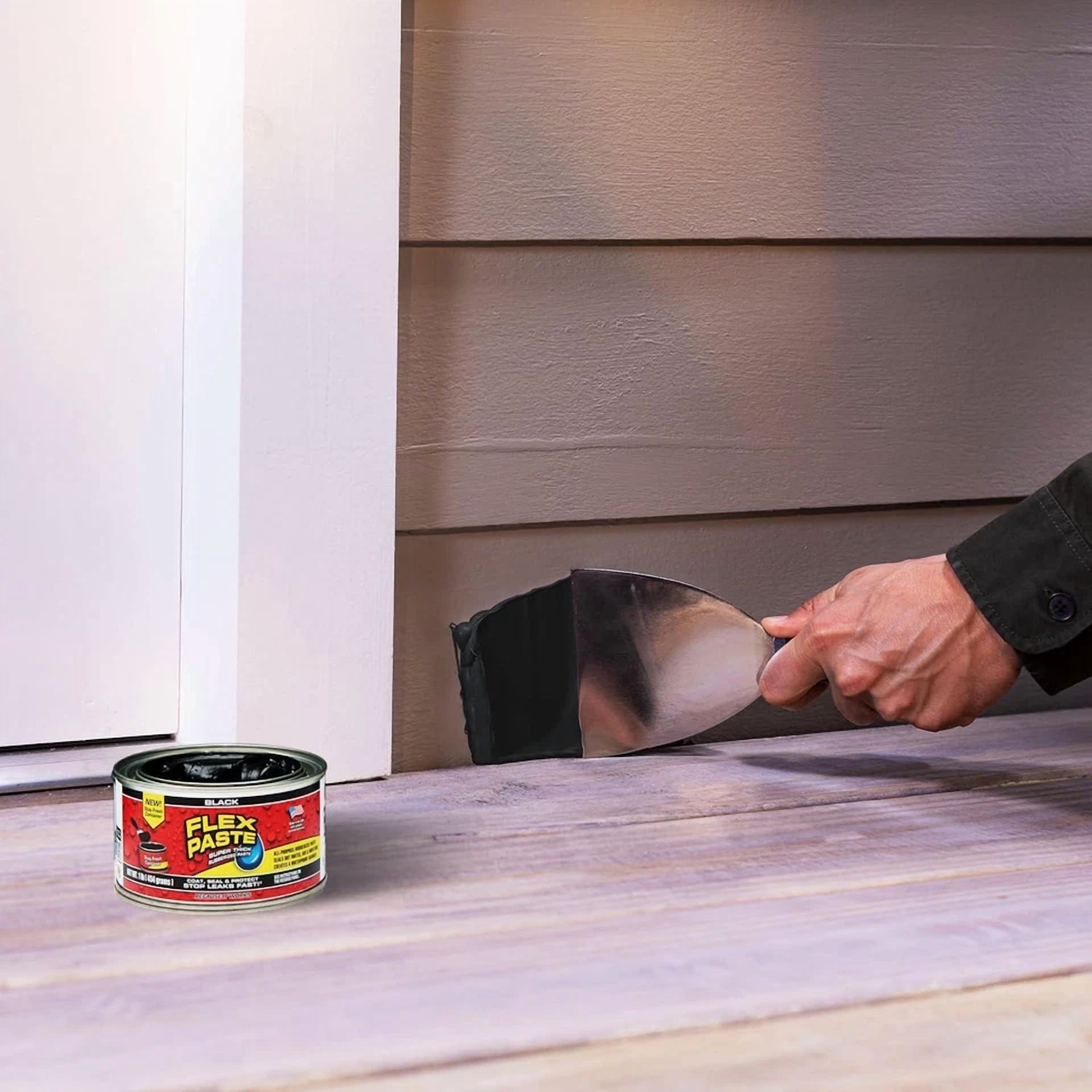 YANI Flex Paste Waterproof Sealant and Spackle Putty (Black, 1 lb) 2b6lr