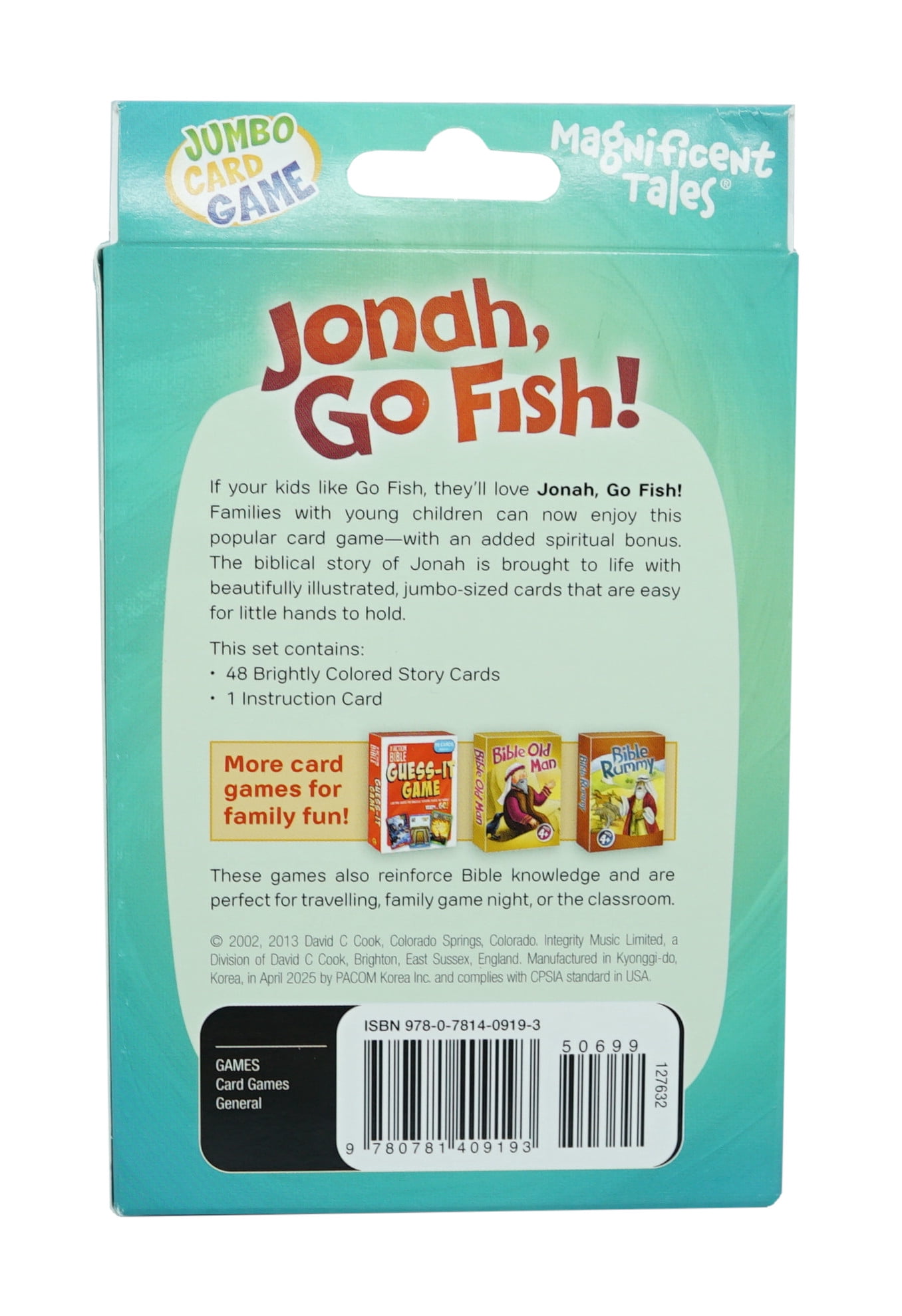 David C. Cook Jonah Go Fish Jumbo Card Game (Large Print, 1 Pack) slric