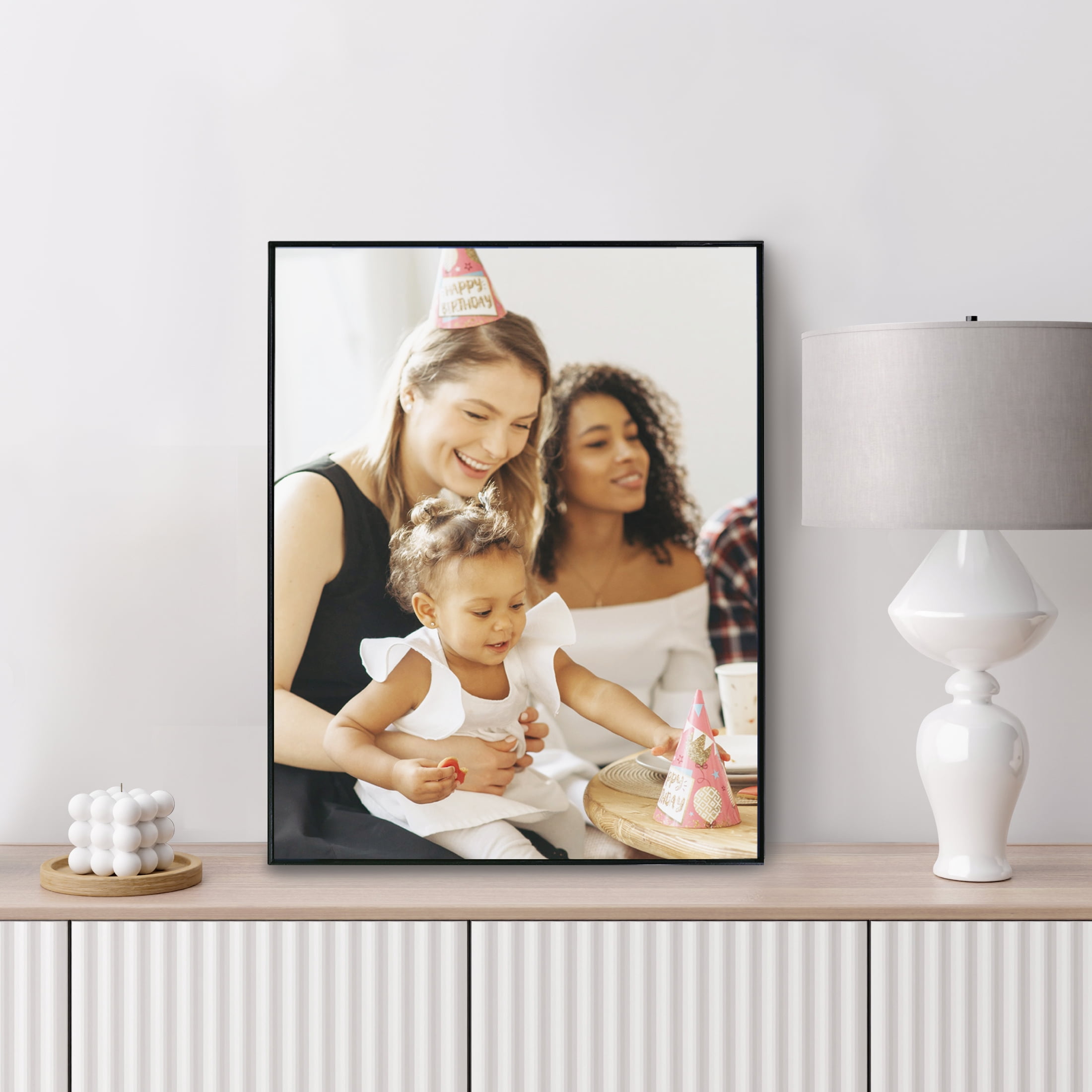 Mainstays 11x14 Picture Frame Front Loading Wall or Tabletop Display (Black) 9n2z1