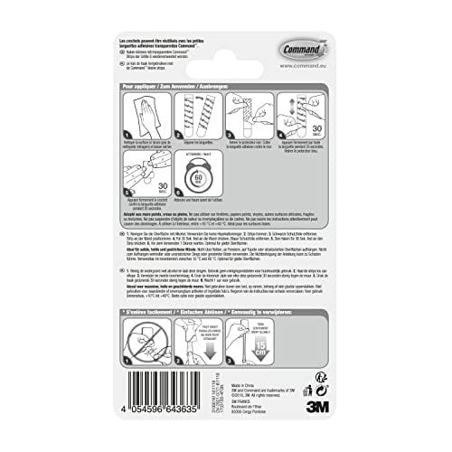 Command Small Stainless Steel Metal Hooks (Silver, 3 Pack) aeolb